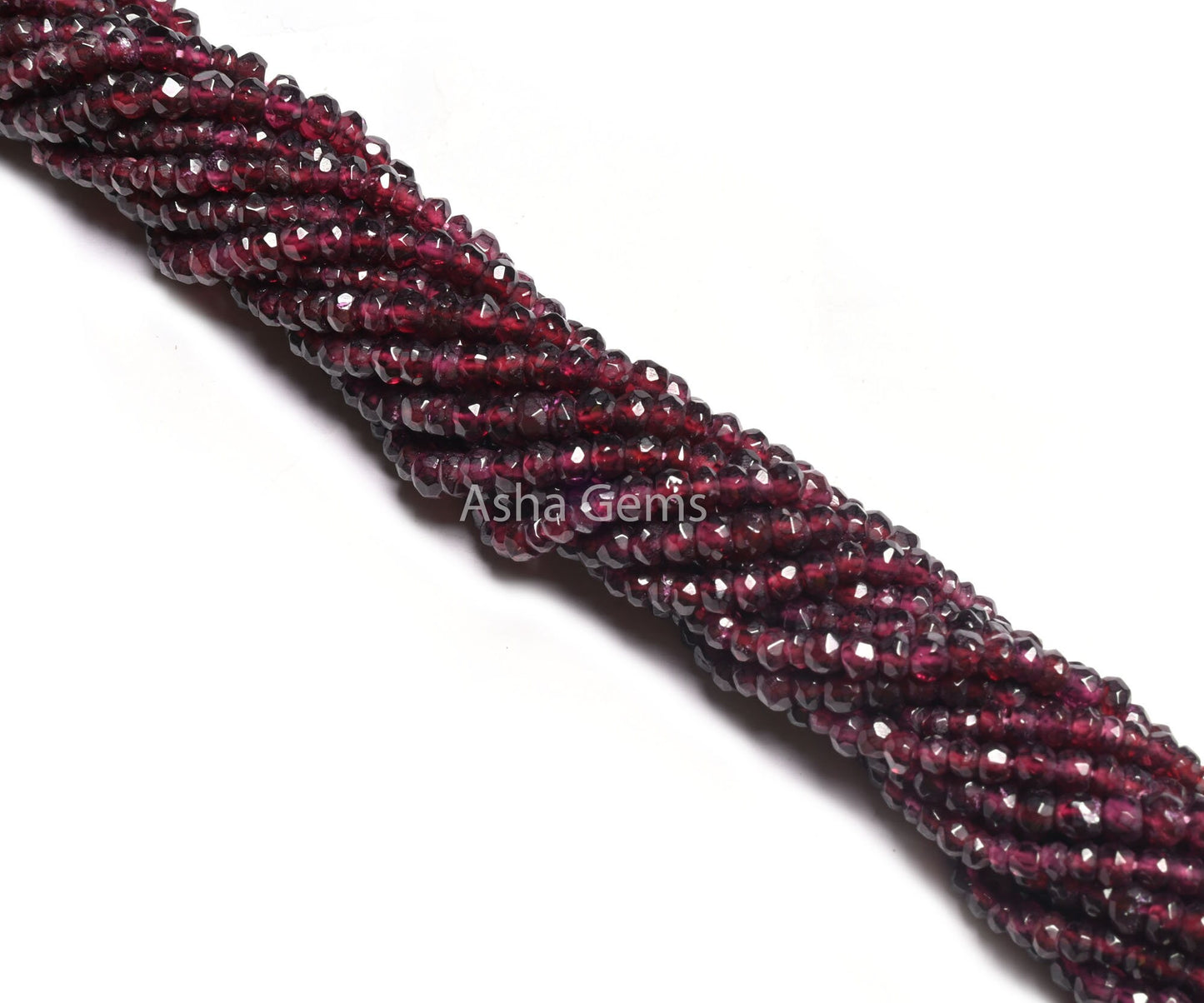 Natural Garnet Indian machine Cut Rondelle Gemstone Loose Beads,13" Strand Red Garnet Faceted Beads, Fine garnet Beads Jewelry Making Crafts
