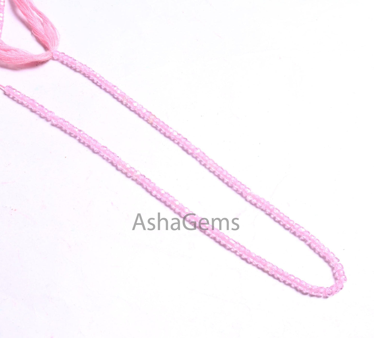 AAA Quality Pink Zirconia Faceted Micro Cut Rondelle Shape Gemstone Beads ,13.5" Pink Cubic Zircon Micro Cut 2.5mm Beads Jewelry Craft SALE