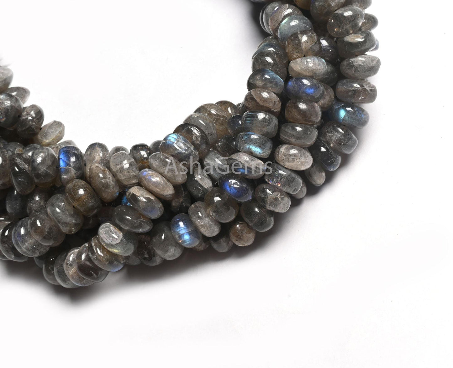 Natural Fire Labradorite Smooth Rondele handmade Beads,9" Strand Black Rainbow Bead Flashy Labradorite Gemstone Rondelle Beads Jewelry Craft