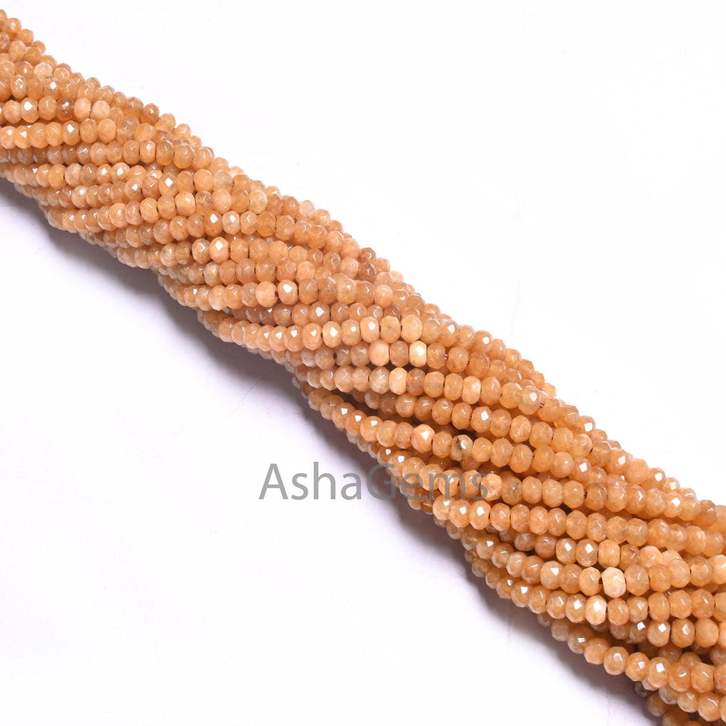 14" Fine Quality Dusky Brown Jade Quartz Faceted Gemstone Loose Beads,4.5x3 mm Beautiful Brown Jade Machine Cut Rondelle Beads Jewelry SALE