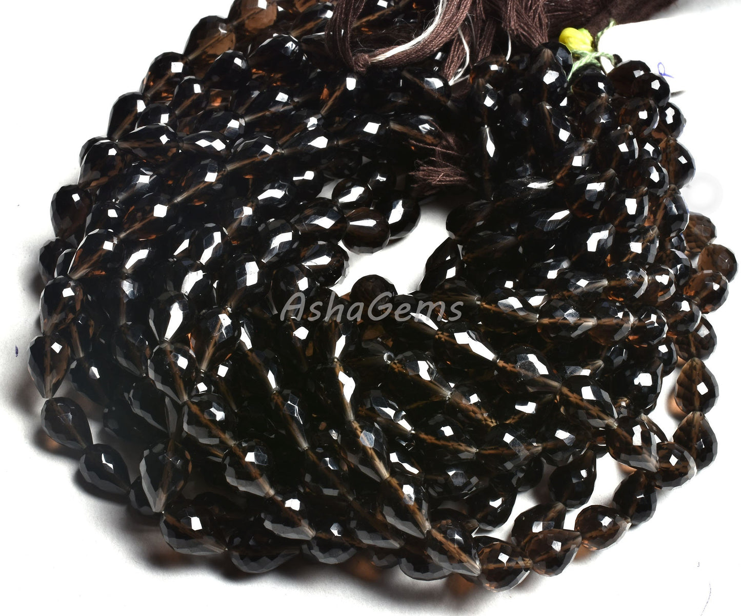 10"Strand Beautiful Smoky Quartz Faceted Drops Shape Gemstone Beads,Quartz Teardrop,7x10-8x11mm Smoky Drops Beads Jewelry Making Craft Sale