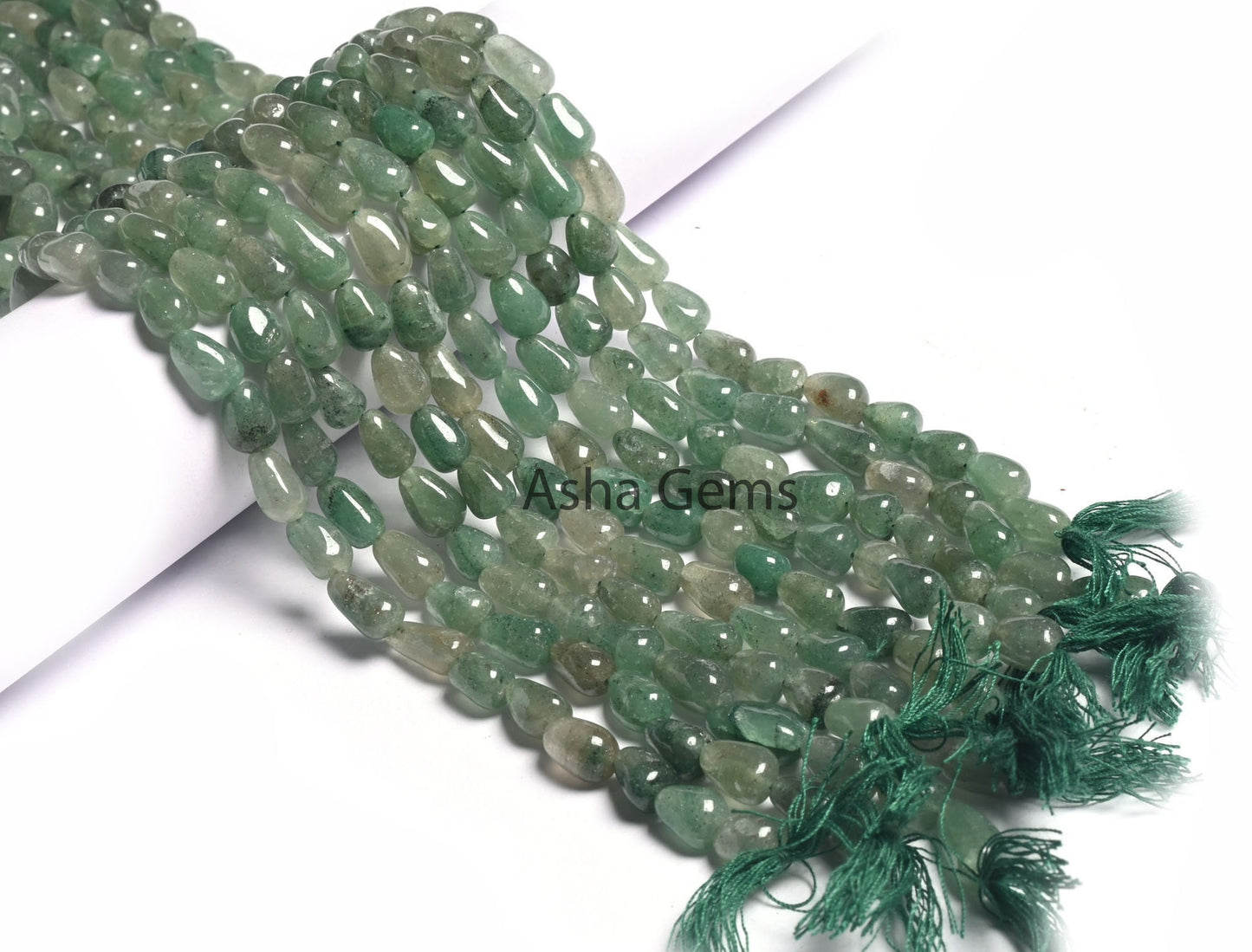 Green Aventurine Smooth Drop Shape Handmade Gemstone Beads,13" Strand Shaded Green Margaj Uneven Teardrop Straight Drill Beads Jewelry SALE