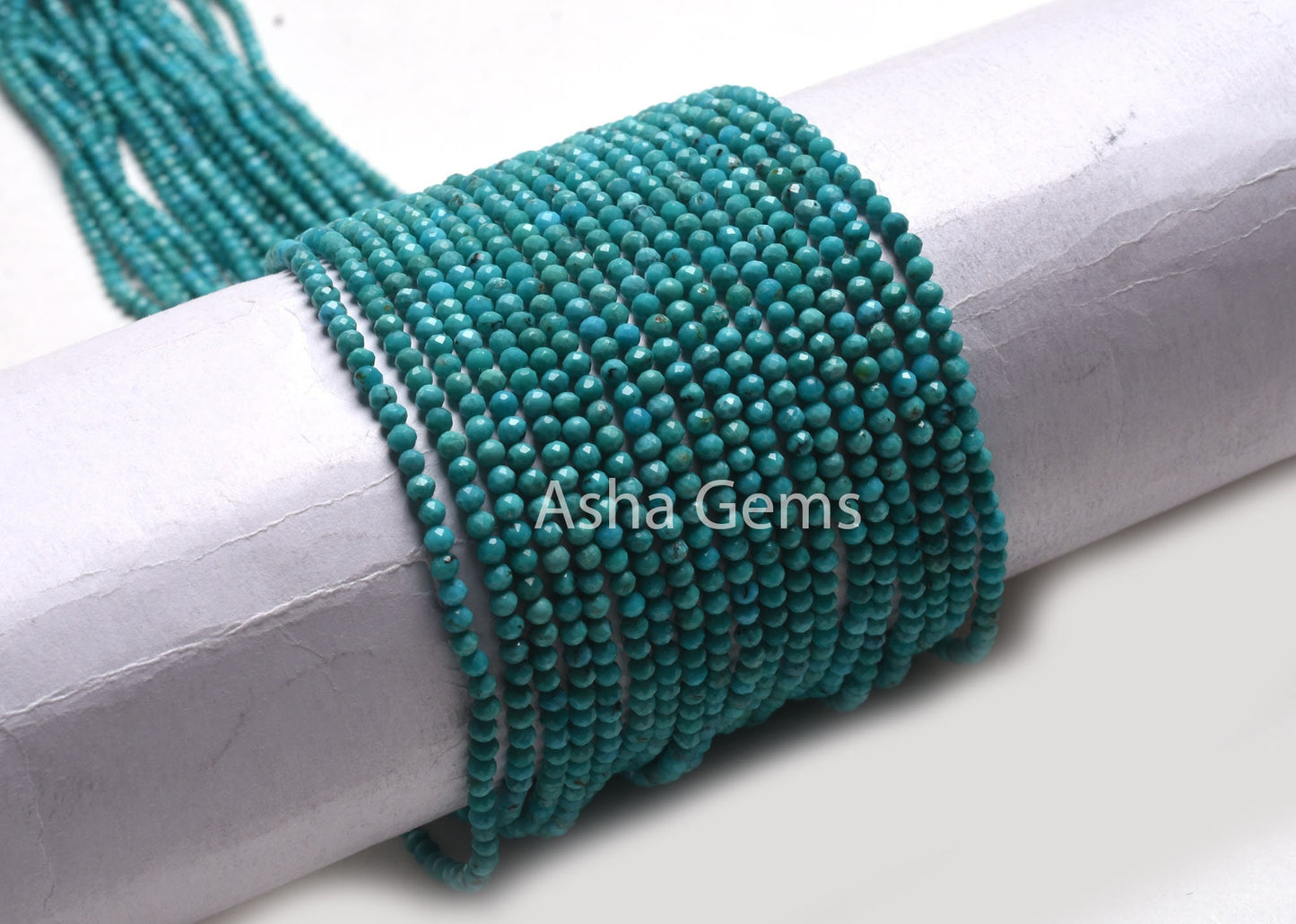 AAA Natural Arizona Turquoise Micro Cut Gemstone Beads,2.5 mm American Turquoise Machine Cut Rondelle Faceted Beads,13" Blue Turquoise Beads