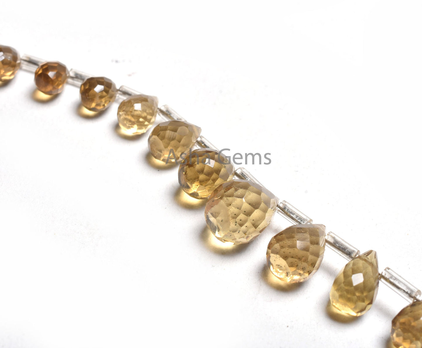 Citrine Quartz Faceted Drops Shape Gemstone Beads, 5x7-9x12 mm Natural Yellow Citrine Teardrop Side Drill Briolette Bead Jewelry Craft SALE