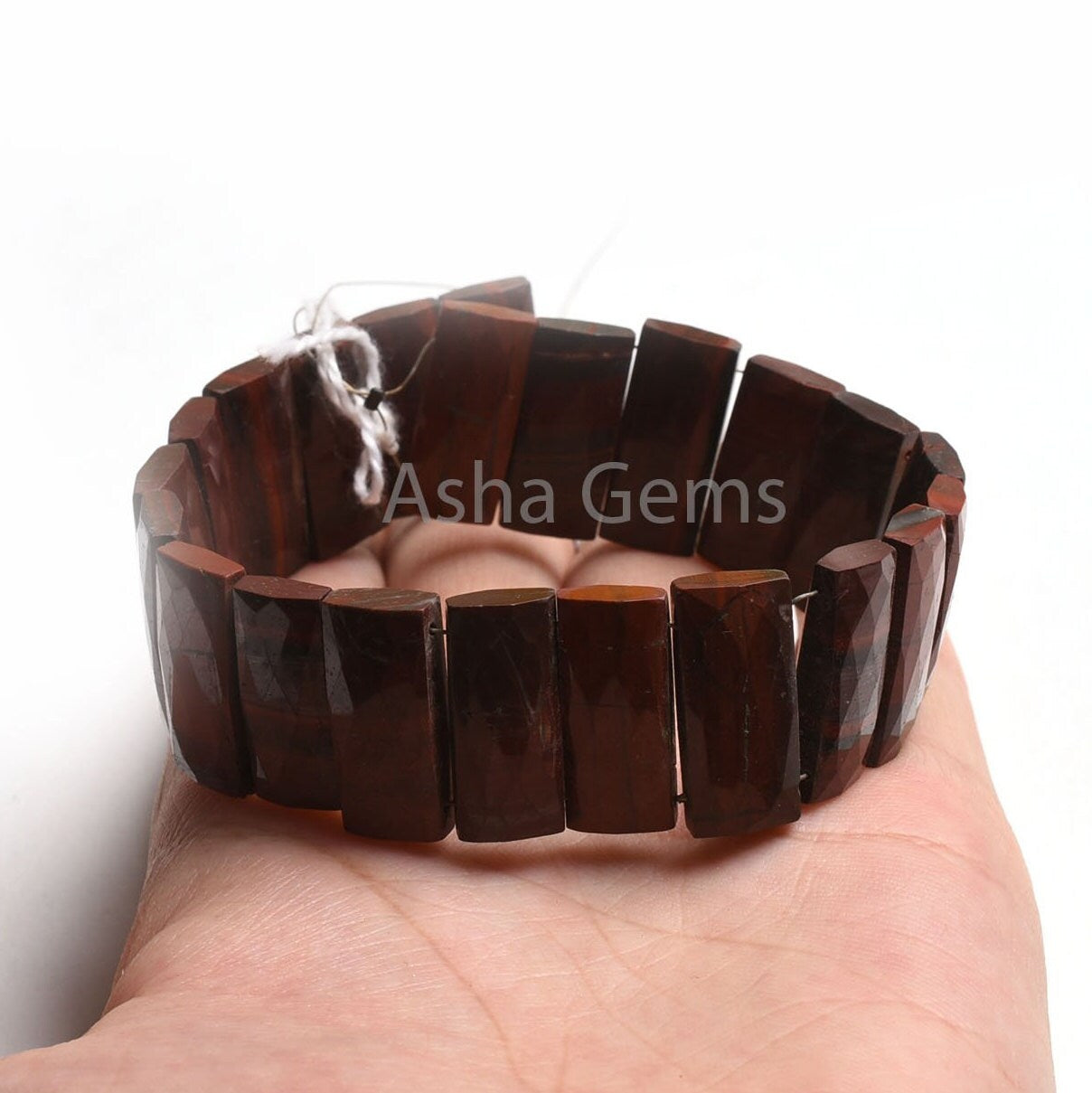 Natural Red Jasper Faceted Rectangle Gemstone Beads,9.5-21 mm Jasper Fancy Chicklet Beads,8" Strand AAA Red Jasper Beads For Bracelet Making