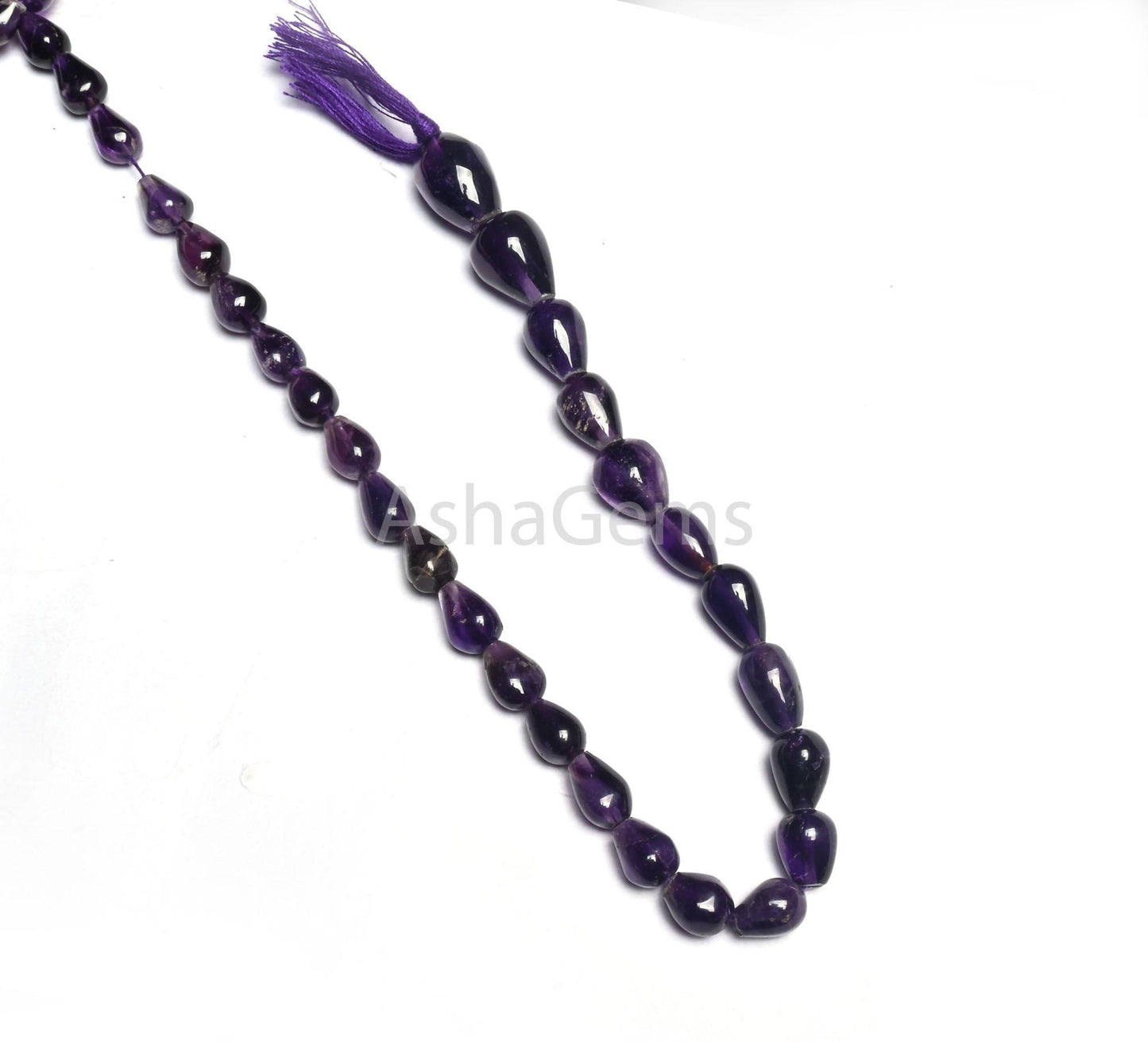 Beautiful Purple Amethyst smooth Drops Shape gemstone Beads,12" Natural African Amethyst Straight Drill Teardrop Handmade Beads Jewelry SALE