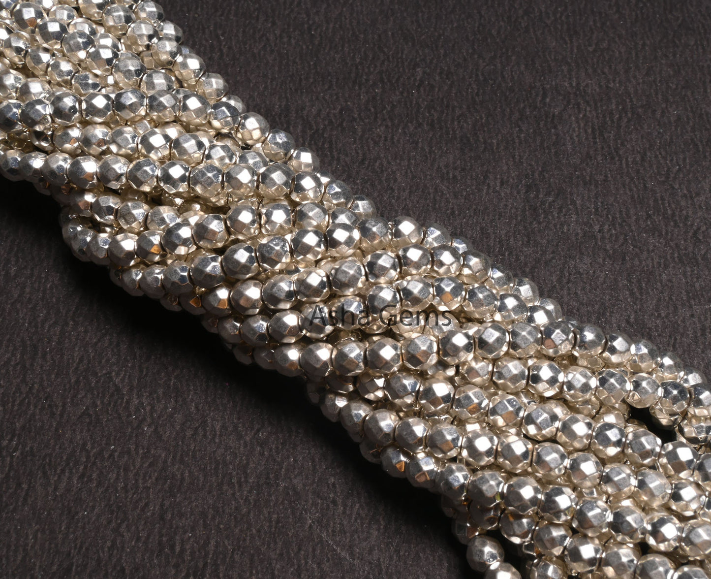 4 mm Silver Pyrite Rondelle Indian Machine Cut Gemstone Loose Beads, Fine Quality Pyrite Faceted Beads,15.5" Pyrite Bead Jewelry Crafts SALE