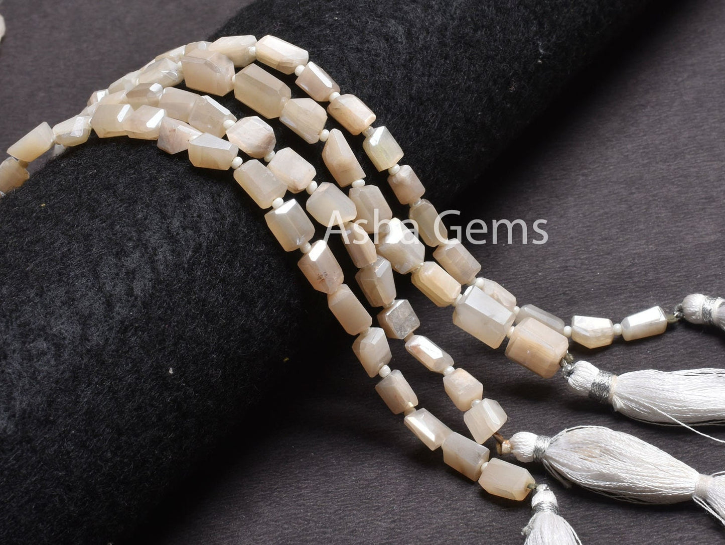 Beautiful Moonstone Silver Coated Faceted Nugget Shape Beads, White Moonstone Coated Tiny Nugget Gemstone Straight Drill Bead Jewelry Crafts (AG 22216)