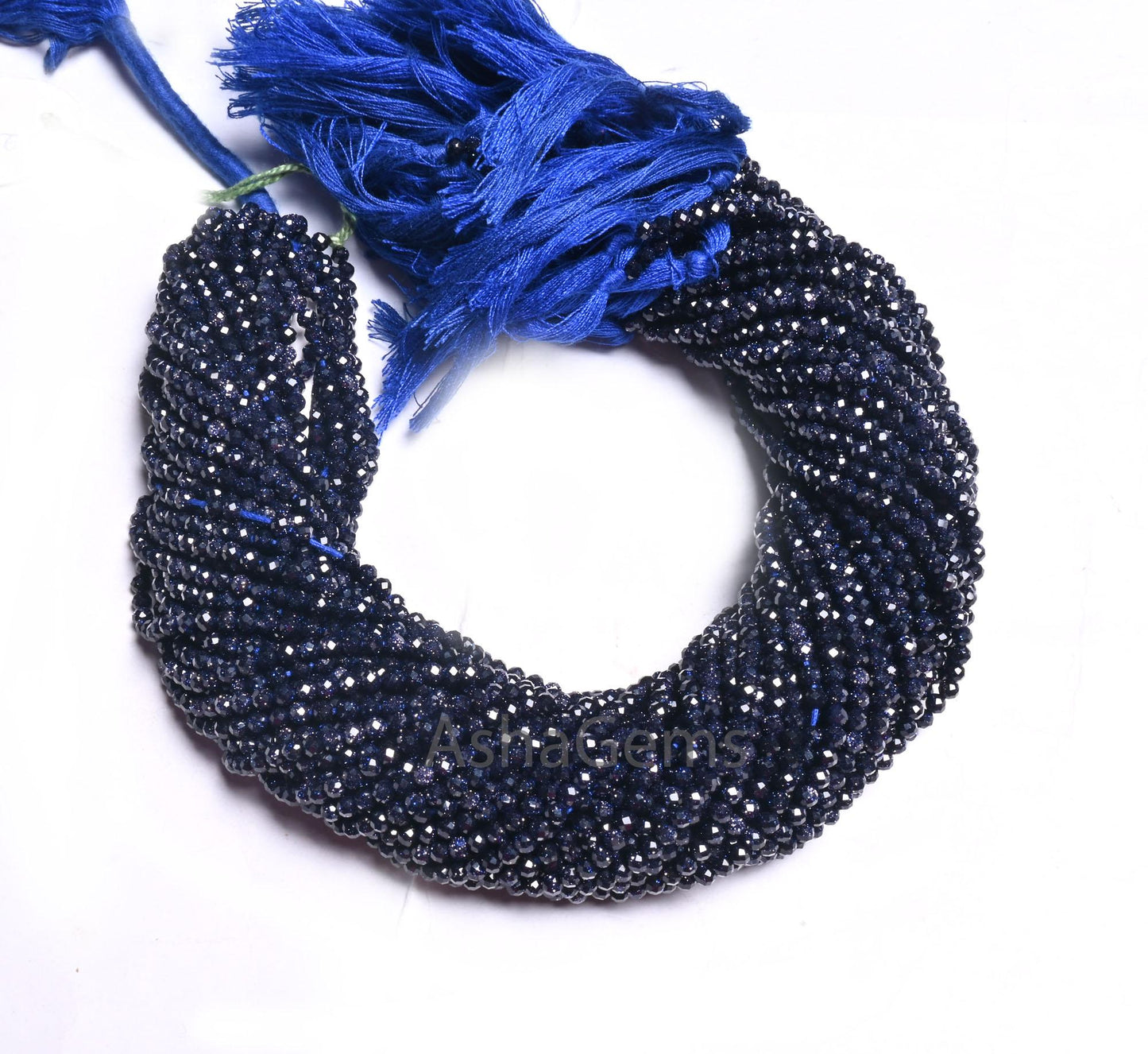 Beautiful Blue Sunstone Faceted Micro Cut Rondelle Shape Beads, Blue Sunstone Machine Cut Gemstone Beads, Sunstone Bead Jewelry Making Craft