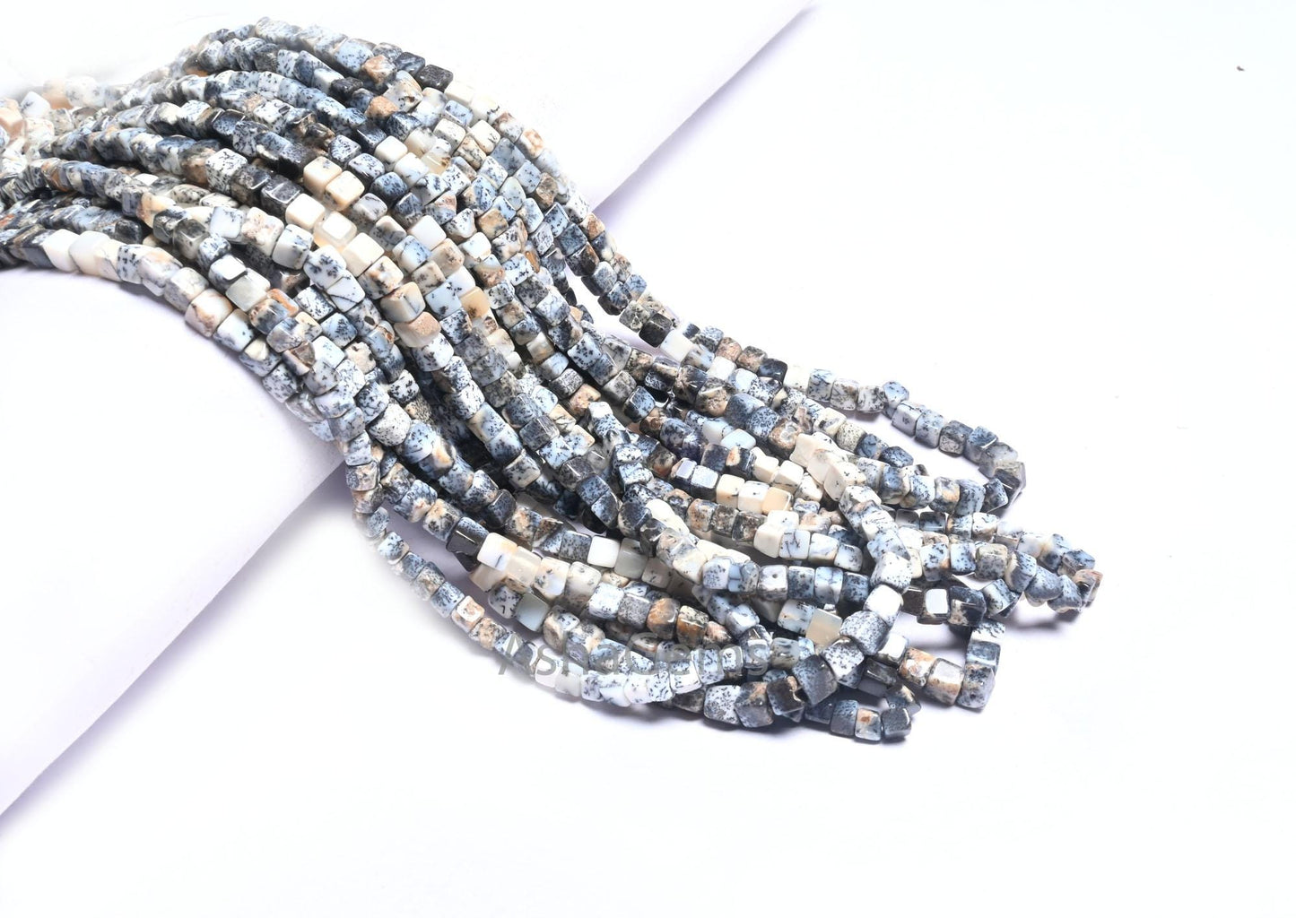 Fine Quality Dendrite Opal Smooth 3D Cube Box Shape Beads,8/16" Natural Dendritic opal Plain Handmade Cube Gemstone Beads Jewelry Craft Sale