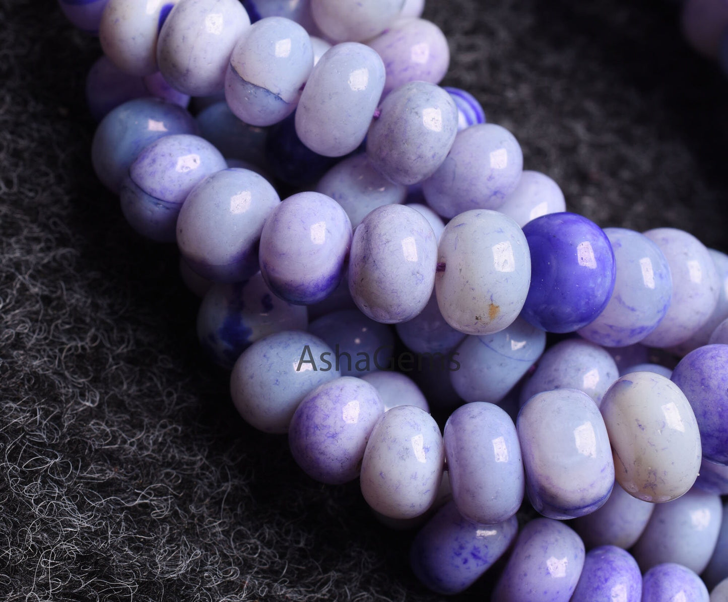 Shaded Blue Opal Smooth Rondelle Shape Beads, Beautiful Blue Opal Plain Gemstone Beads,8-11 mm Handmade Opal Bead Jewelry Making Sale