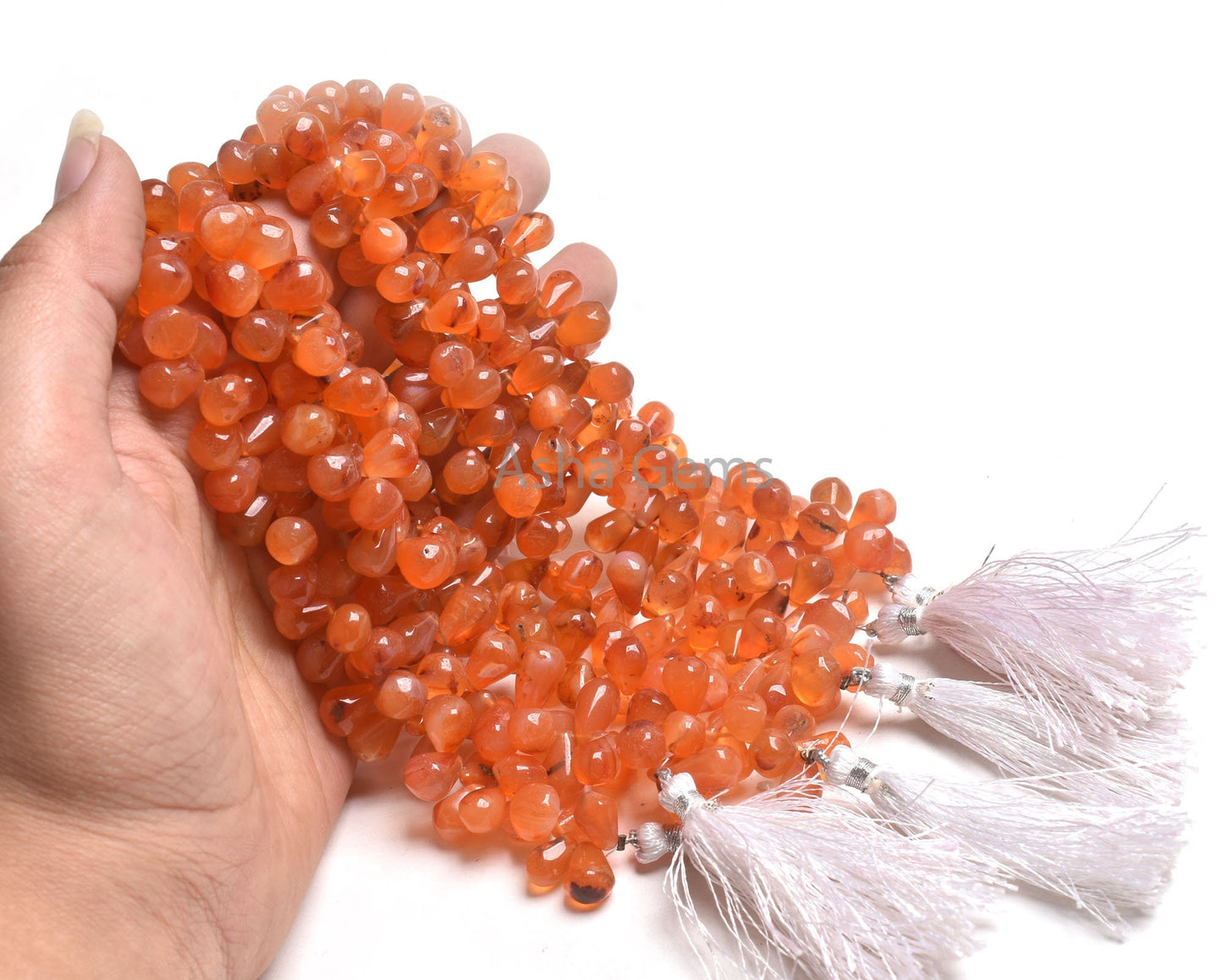 Orange Carnelian Smooth Handmade Drop Beads,7-10 mm Uneven Plain Handmade Teardrop Side Drill Gemstone carnelian Beads Jewelry making Crafts