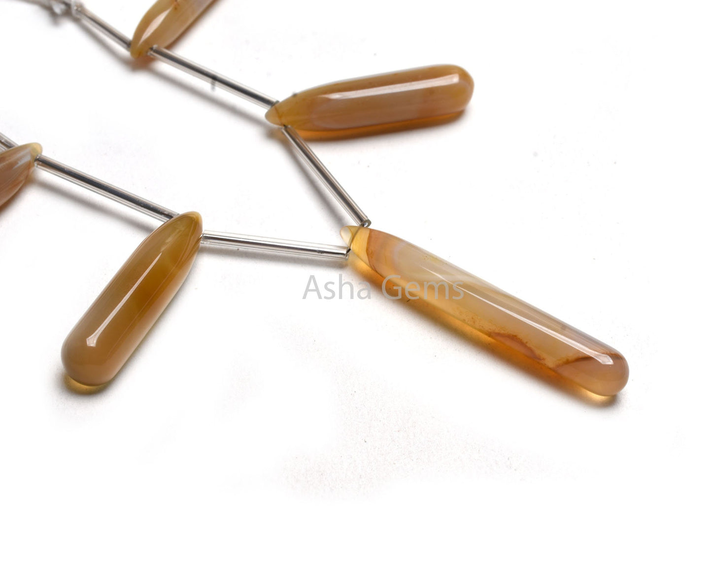 Beautiful Bio Yellow Chalcedony Fancy Long Drop Side Drill Gemstone Beads, Chalcedony Beads Smooth Teardrop Briolette Bead Jewelry Necklace