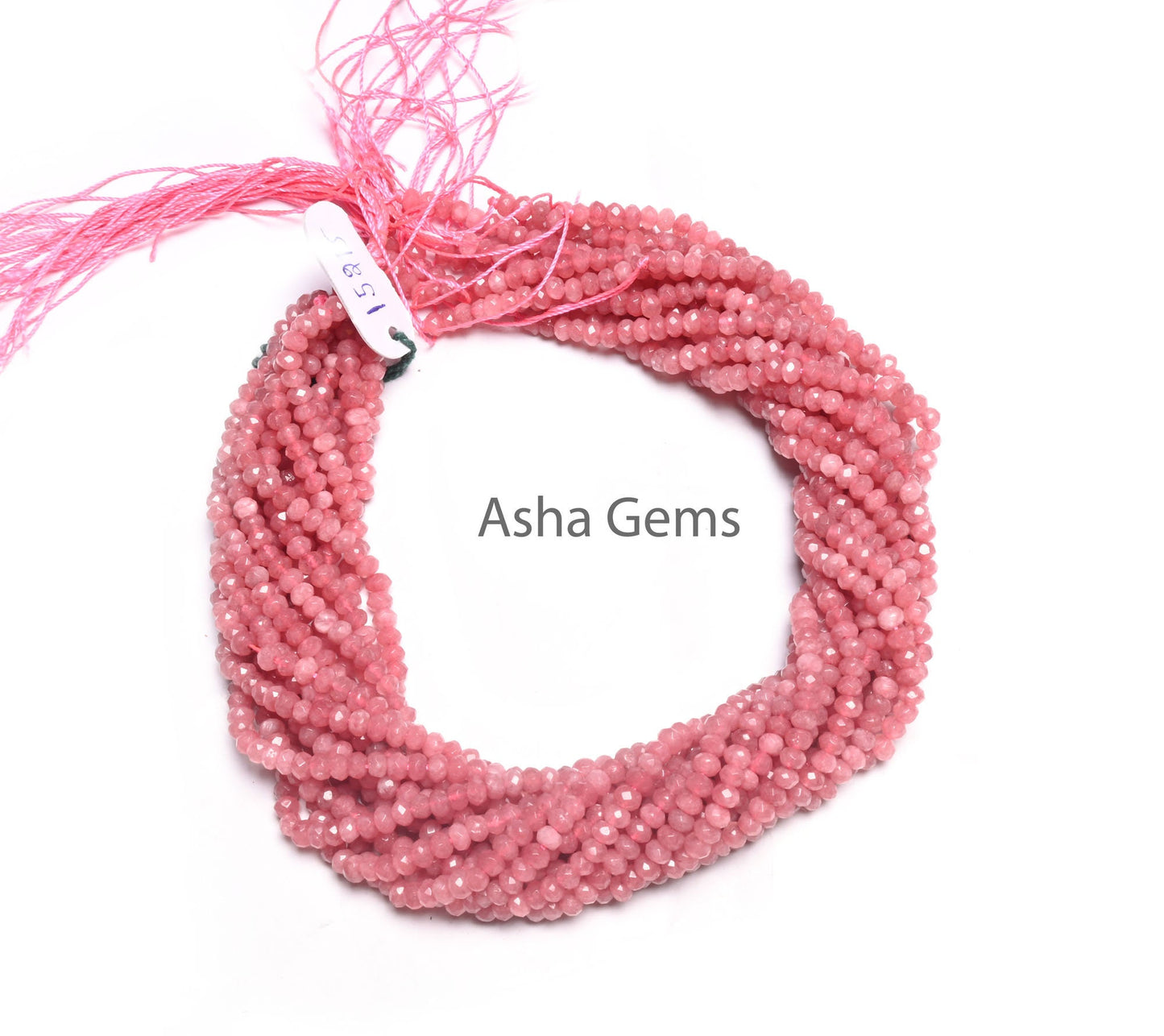 Beautiful Pink Jade Quartz faceted Rondelle Shape Beads,4.5mm Fine Jade Quartz machine cut Gemstone Loose Bead For Jewelry Making Craft SALE