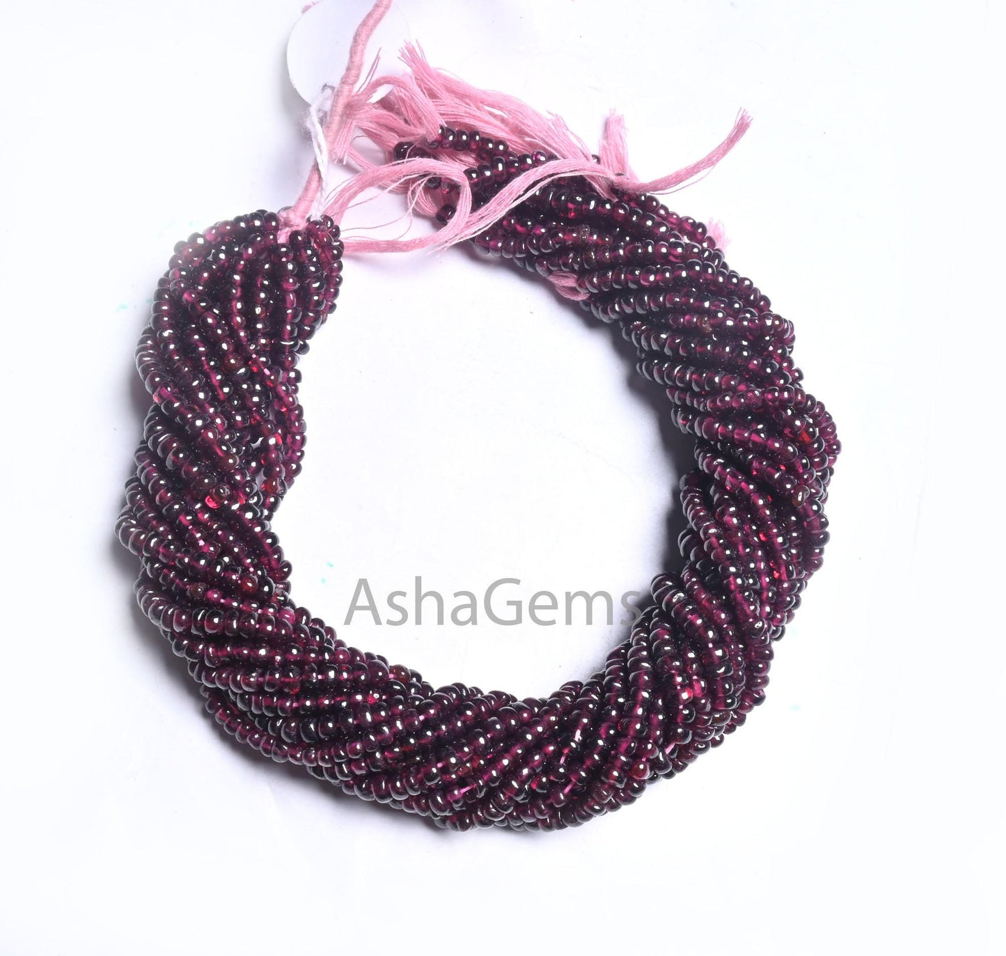12.5" Natural Garnet Smooth Gemstone Tiny Beads, Beautiful Red Garnet Plain Handmade Uneven Rondelle Shape Beads, Garnet Bead Jewelry making (AG 12320)