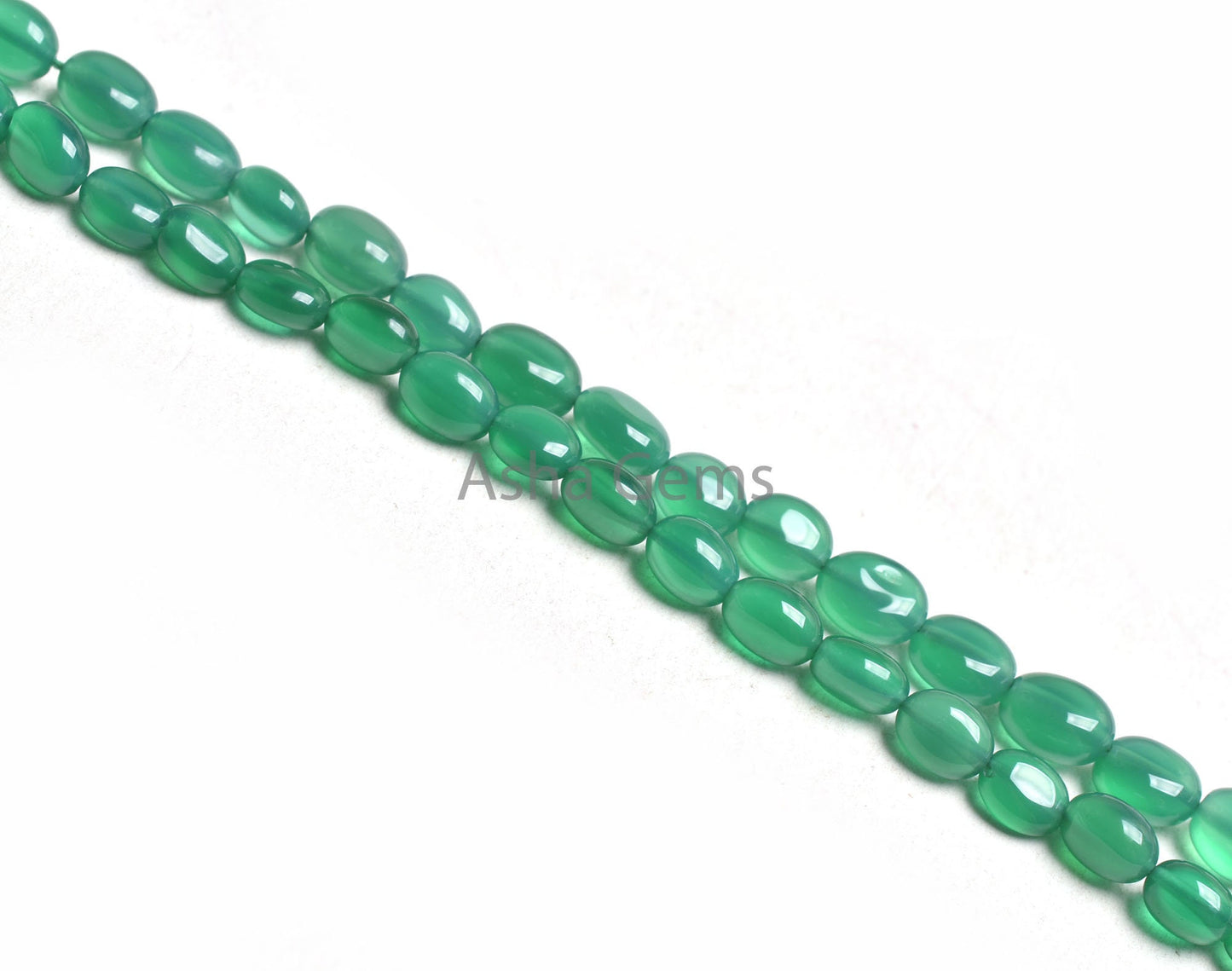 AAA Green Onyx Smooth Oval Shape Beads, Beautiful Green Onyx Oval Beads,12.5" Strand Onyx Handmade Gemstone Beads Loose Onyx Beads, Jewelry