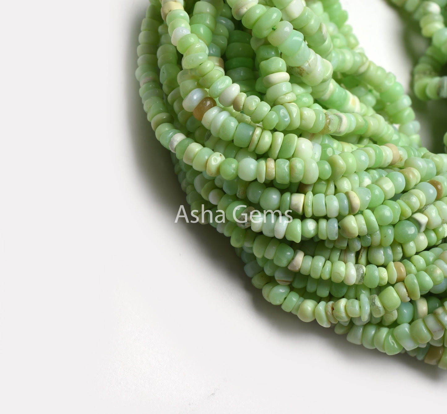Beautiful Green Opal Smooth Uneven Shape Tyre Beads, Mint Green Opal Plain Handmade Gemstone Beads, Green Opal Beads For Jewelry Making SALE