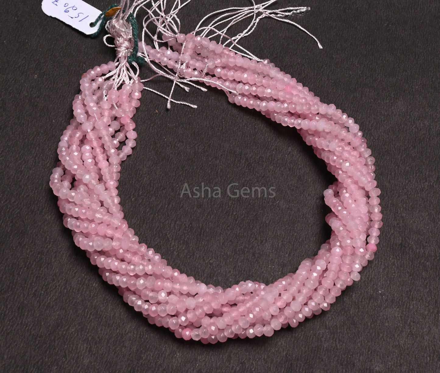 4.5 mm Rose Pink Jade Quartz faceted Rondelle Shape Gemstone Loose Beads,13.5 inch Fine Pink Jade Quartz machine cut Bead Jewelry Craft SALE