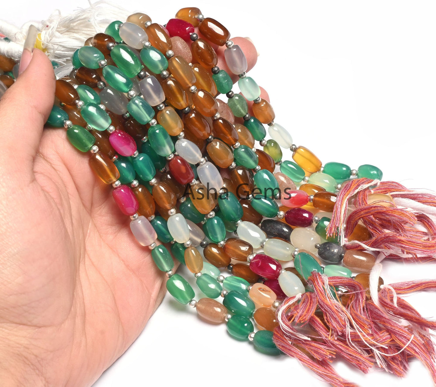 Fine Quality Multi Color Chalcedony Barrell Gemstone smooth Beads, Disco Chalcedony Uneven Handmade Fancy Shape Bead Jewelry Handicraft SALE