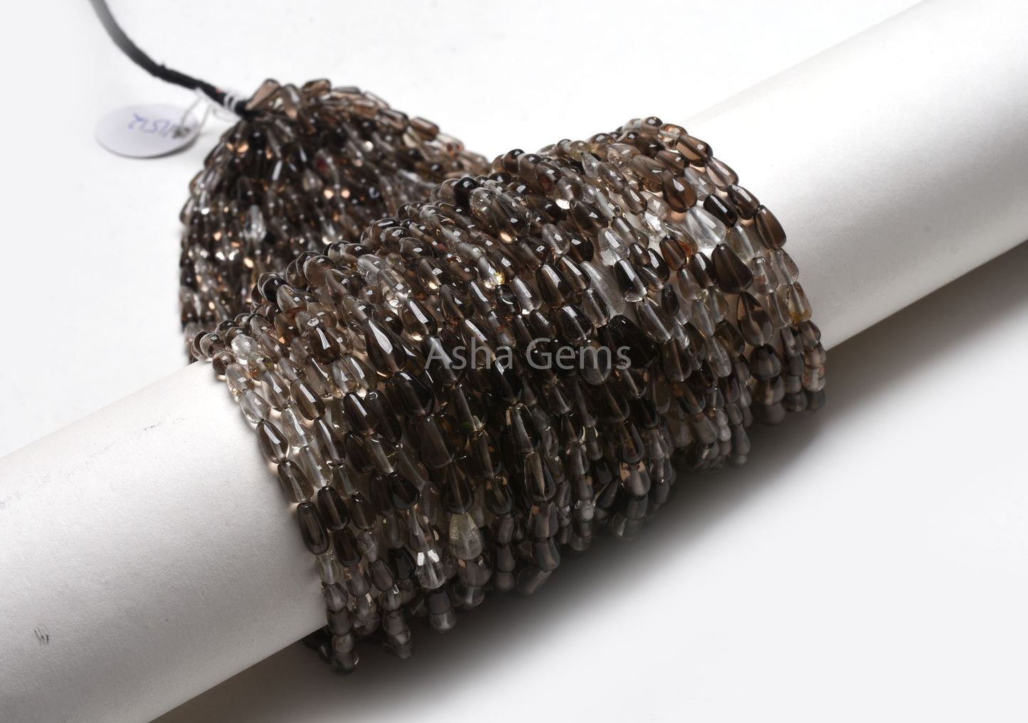 Beautiful Smoky Quartz Smooth Drop Shape Beads, Natural Smoky Plain Handmade Uneven Teardrop Straight Drill Gemstone Smoky Bead Jewelry SALE
