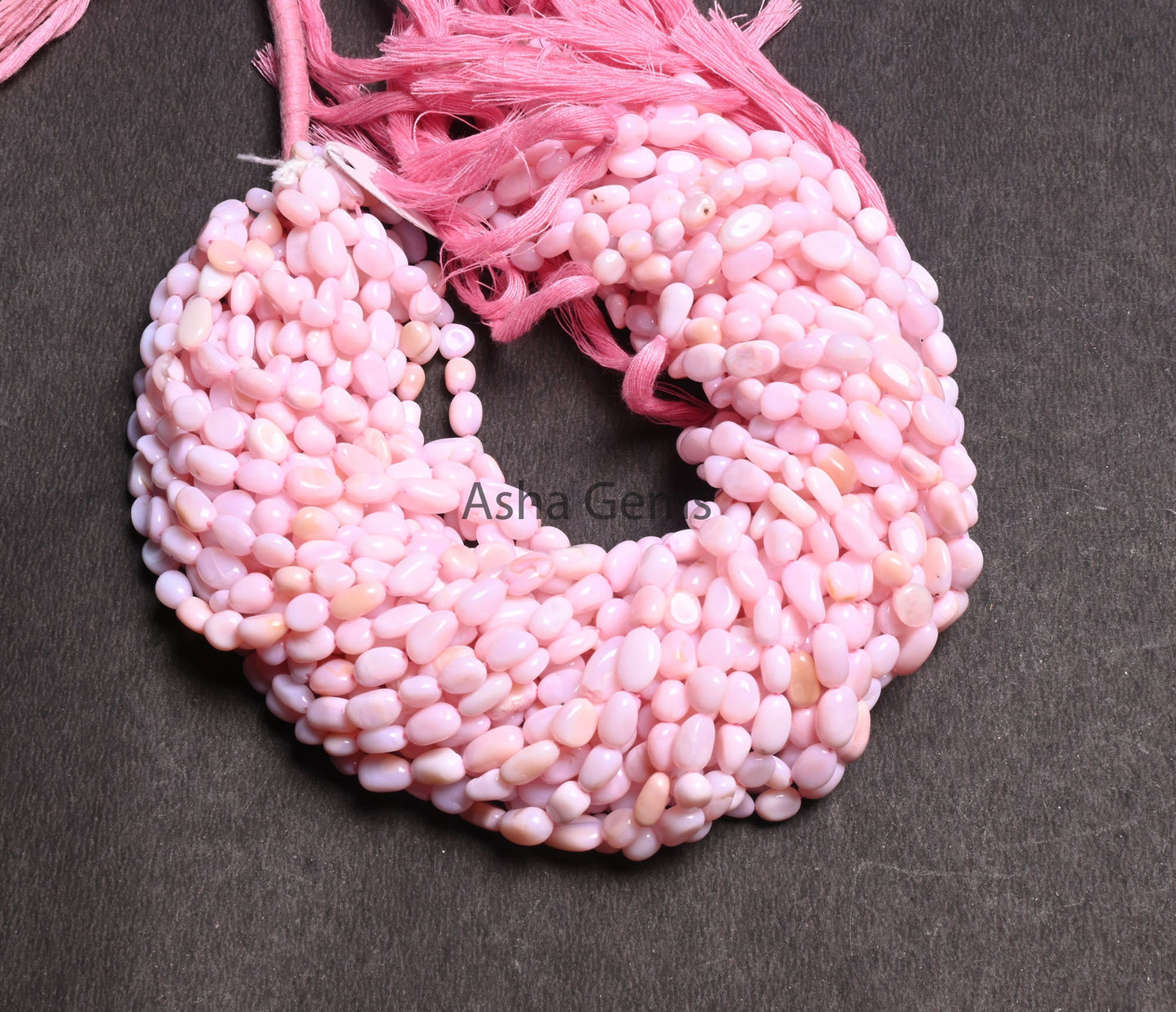 AAA Quality Pink Opal Smooth Nugget Gemstone Loose Beads,5.5-9 mm Pink Opal uneven shape Tiny Tumble Handmade Opal Bead Jewelry Making Craft (AG 22262)