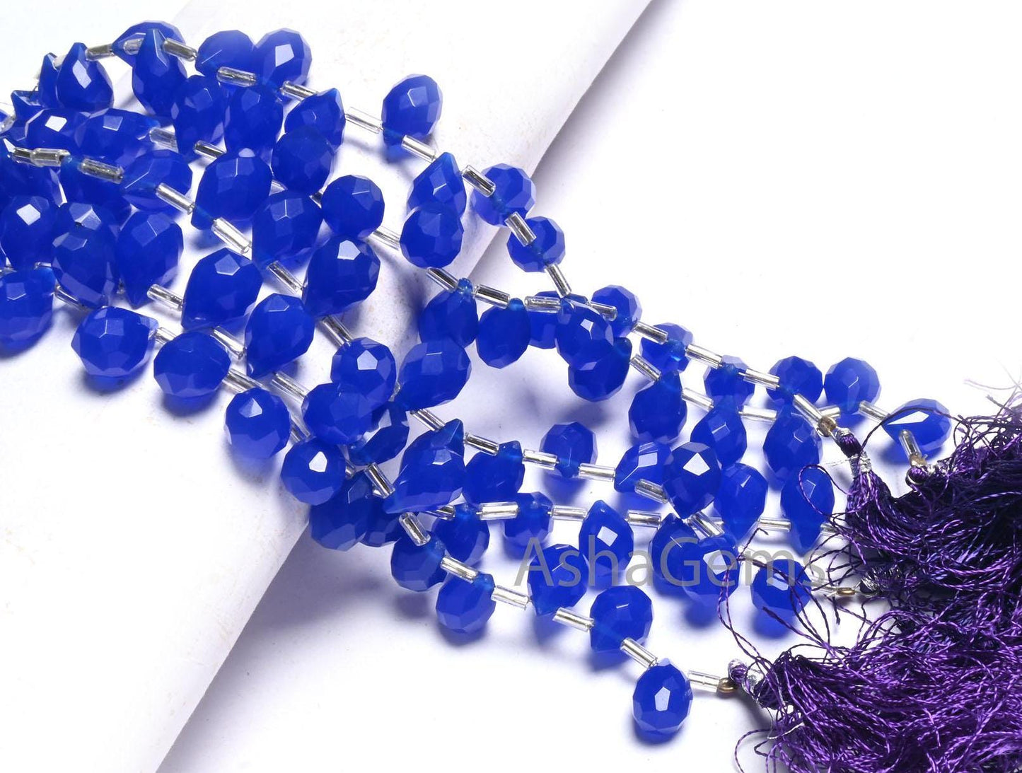 AAA Quality Royal Blue Quartz Hydro faceted Drop Shape Beads, Blue Hydro Faceted Teardrop Briolette Side Dril Bead Jewelry Making Craft SALE (AG 18591)