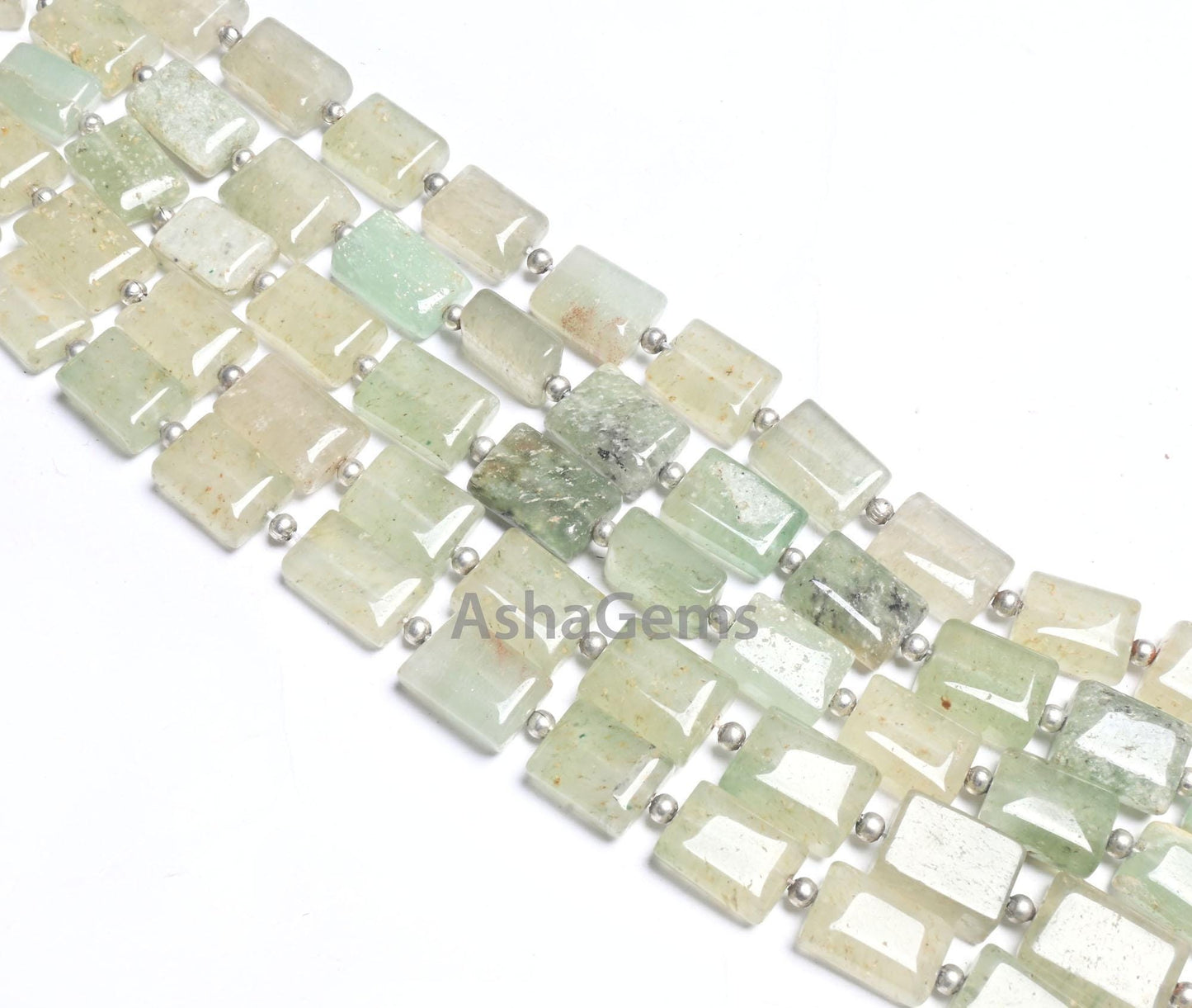 Beautiful Light Green Aventurine Smooth Rectangle Shape Gemstone Beads,9"Natural Aventurine Fancy Chicklet Handmade Margaj Bead Jewelry SALE