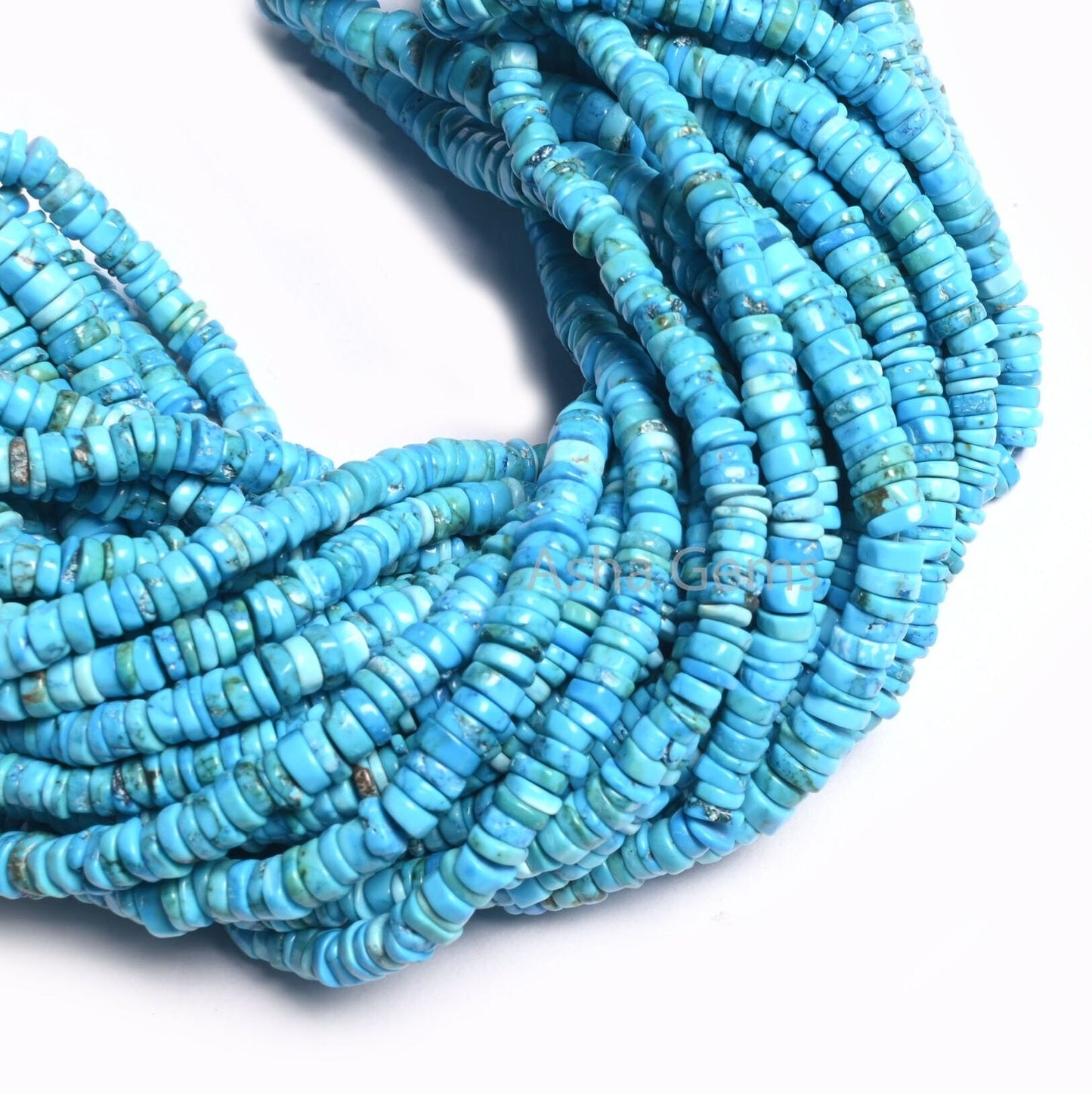 Beautiful Blue Turquoise Howlite Smooth Heishi Tyre Beads,Turquoise Plain Handmade Uneven Tyre Shape Gemstone Bead Jewelry Making Craft SALE