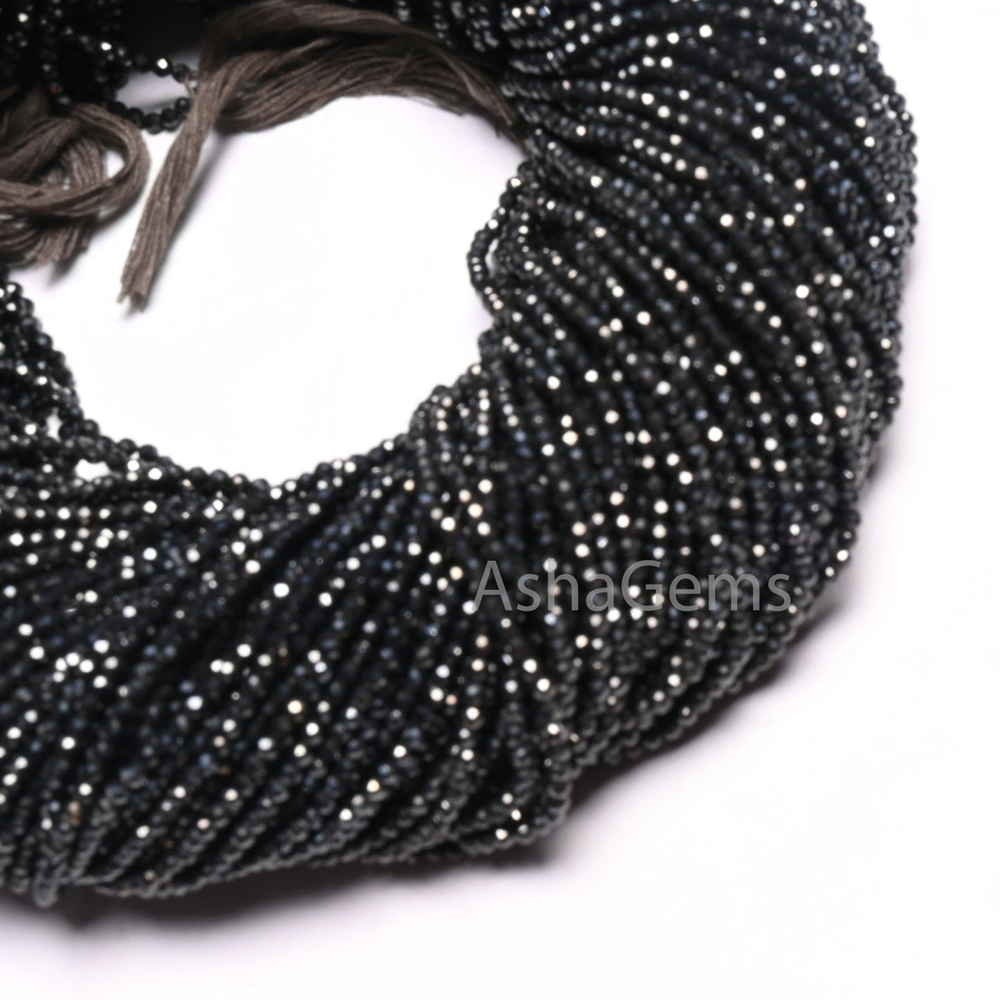 AAA Spinel Grey Coated Faceted Micro Cut Rondelle Gemstone Loose Beads,2.2 mm Black Spinel Diamond Coated Machine Cut Spinal Beads Jewelry