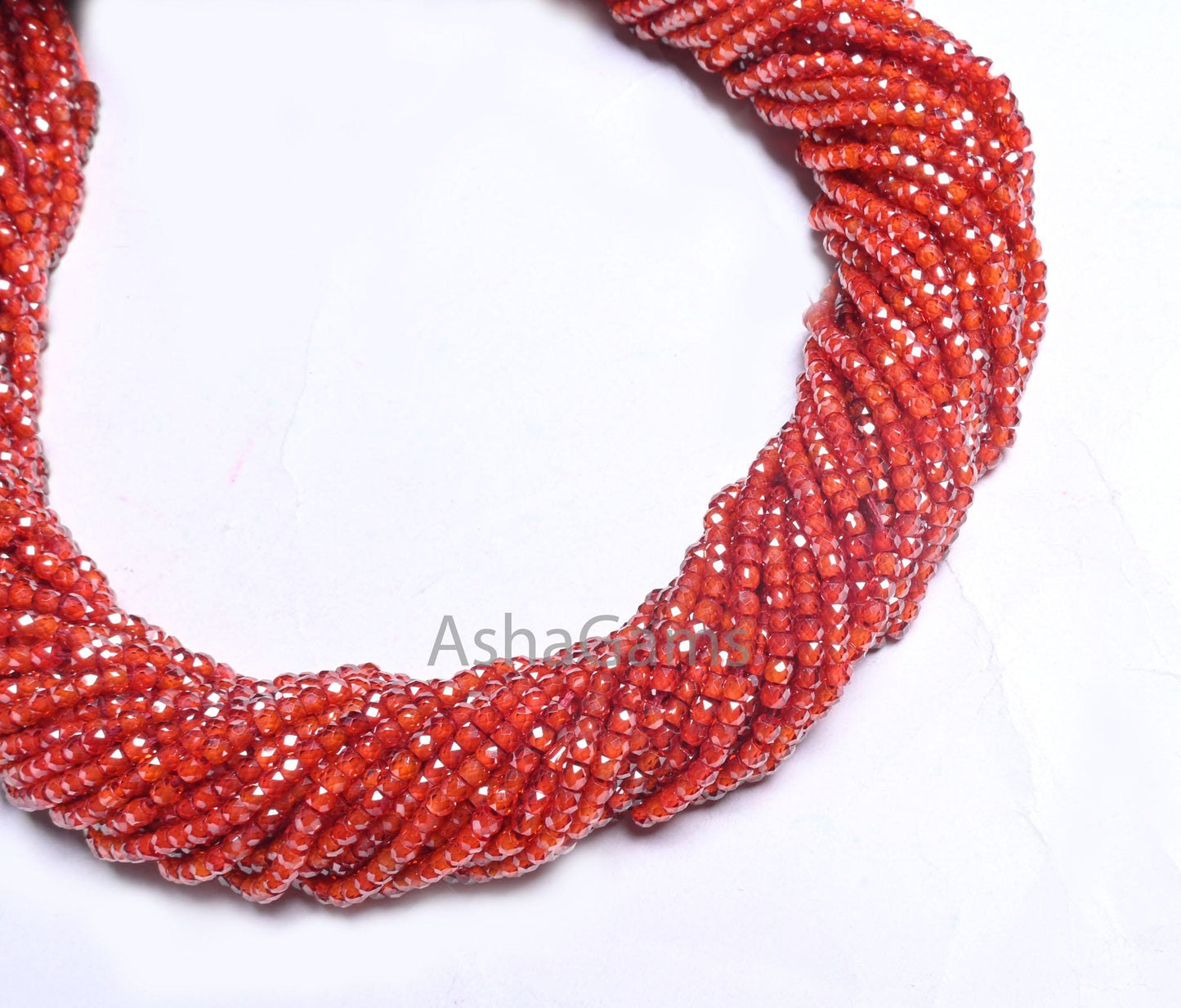 13.5"Strand Fine Quality Orange Zircon faceted Tiny rondelle Shape beads,2.5mm Orange Cubic Zircon Micro Machine Cut Bead Jewelry Craft SALE