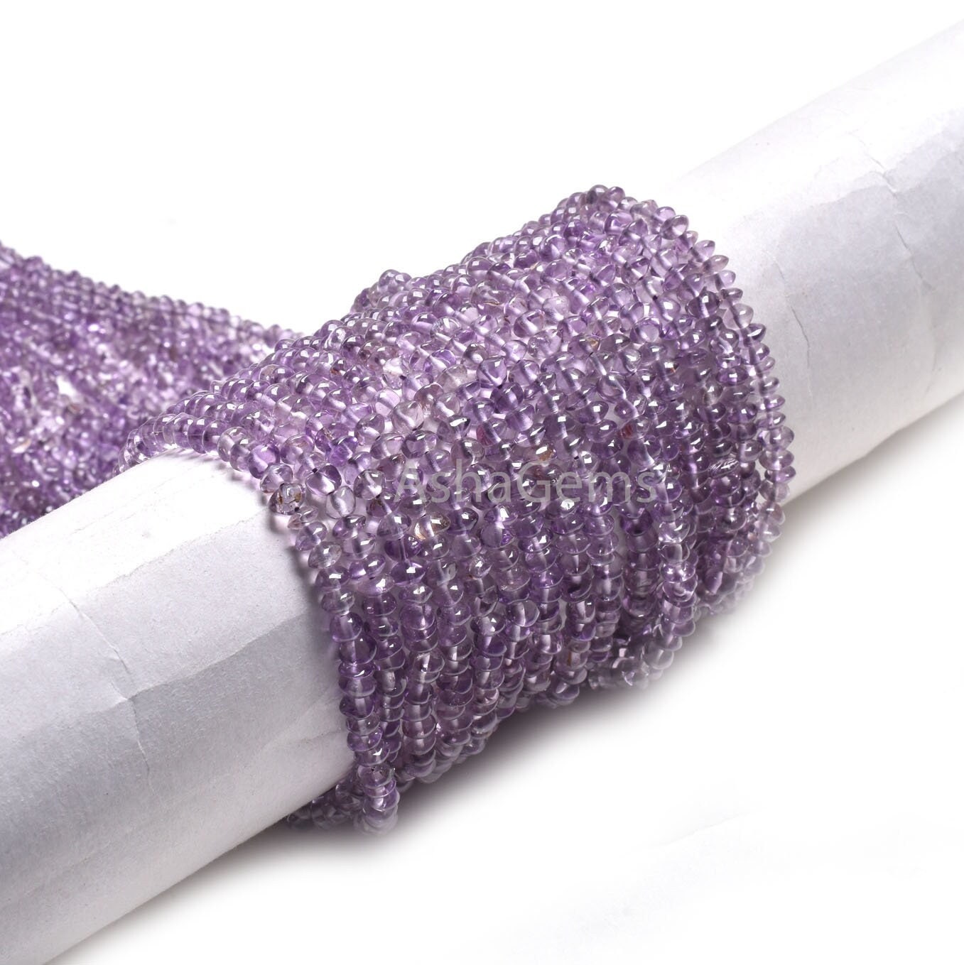 4 mm Natural Purple Amethyst Smooth Button Gemstone Beads,12" Fine Amethyst Handmade Center Drill Button Beads, amethyst Bead Jewelry Crafts