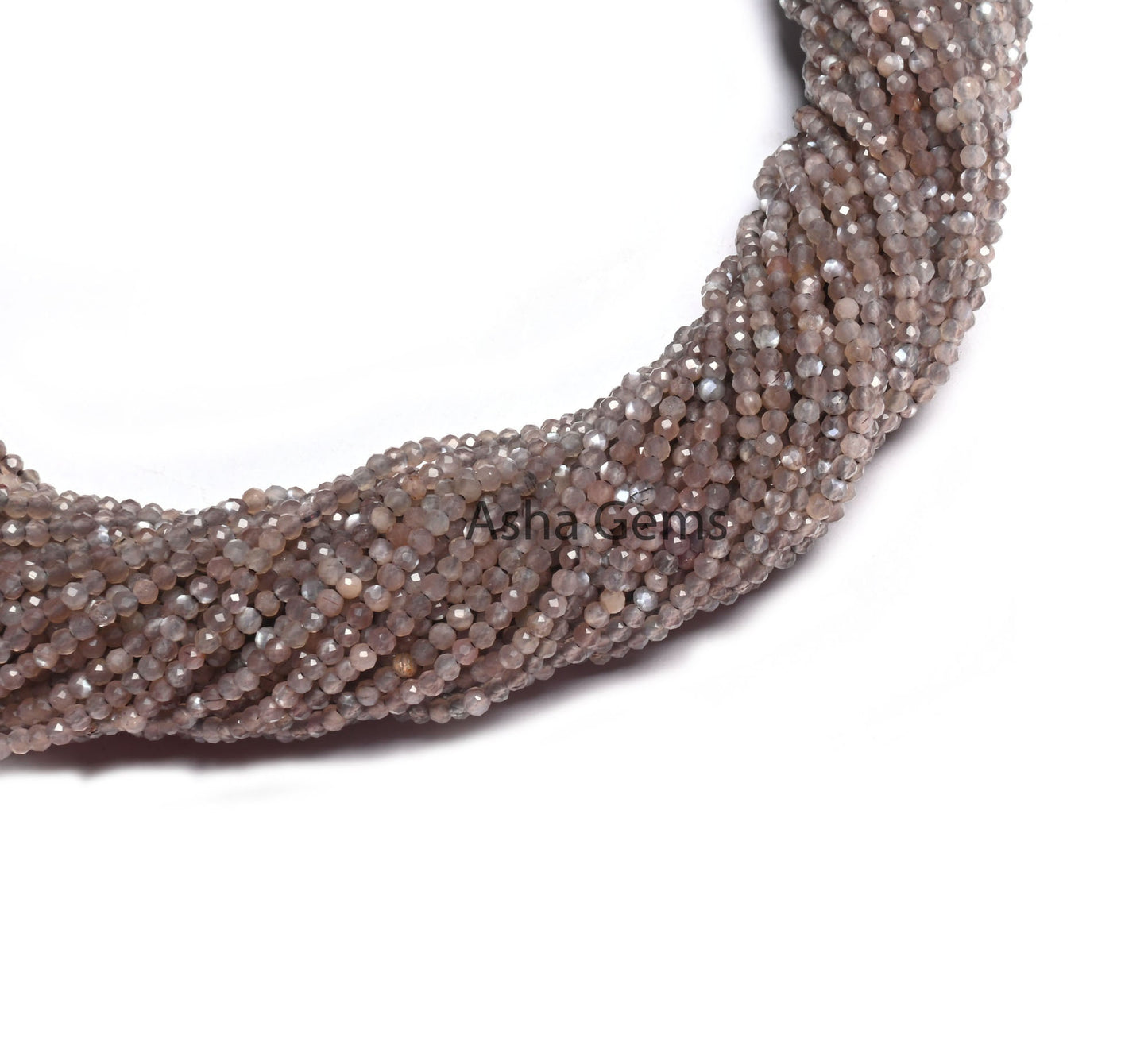 13"Strand Natural Chocolate Moonstone Micro Cut Rondelle Faceted Gemstone Beads, AAA Chocolate Moonstone Tiny Bead Jewelry Making Craft Sale