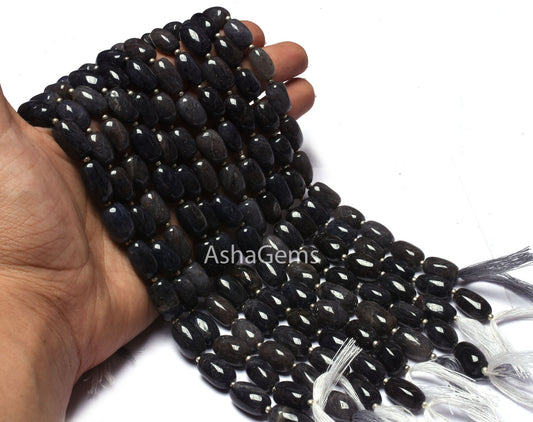 Beautiful Blue Quartz Smooth Fancy Shape Beads,10"Strand dark Blue Quartz Plain handmade Barrel Shape Gemstone Bead For Jewelry making Craft