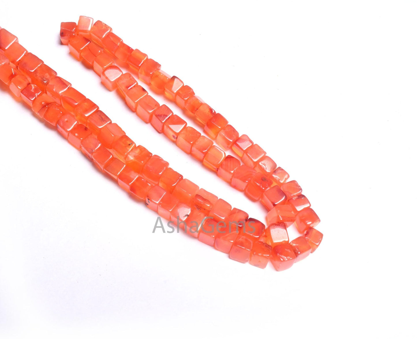 Beautiful Fine Orange Carnelian Smooth Box Gemstone Beads, Natural Carnelian Plain Handmade 3D Cube Box Carnelian Beads Jewelry making Craft