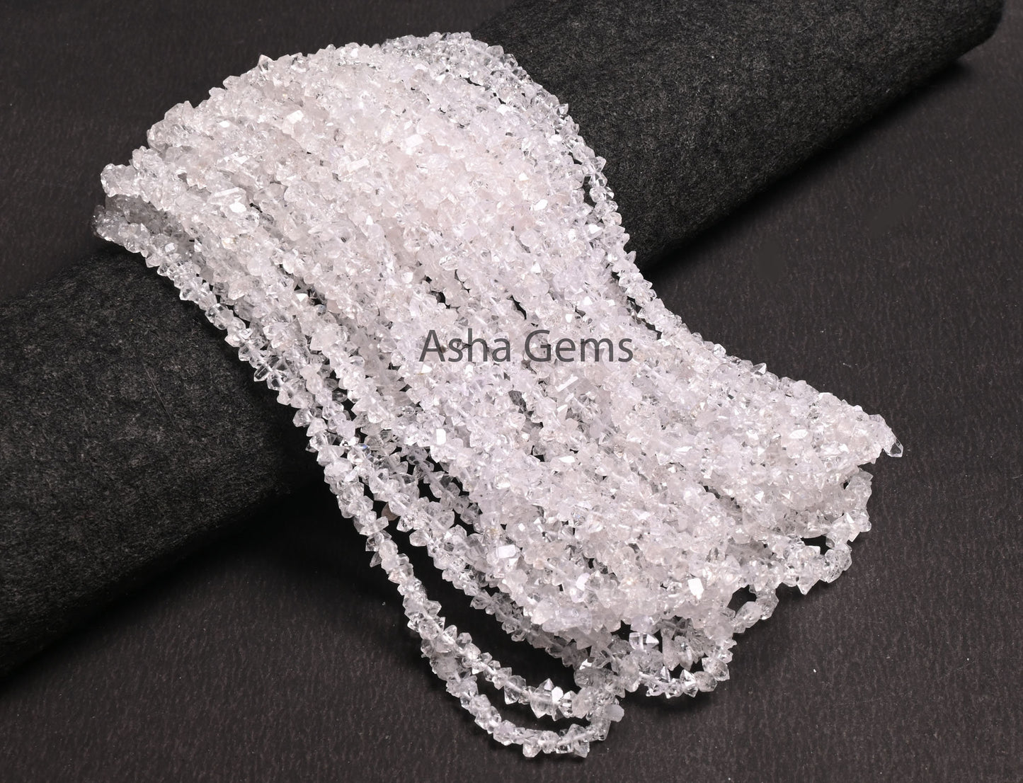 White Herkimer Diamond Uneven Nugget Gemstone Beads,4-6 mm Diamond Quartz Polish Rough Raw Drill Beads, Herkimer Diamond Bead Jewelry Craft