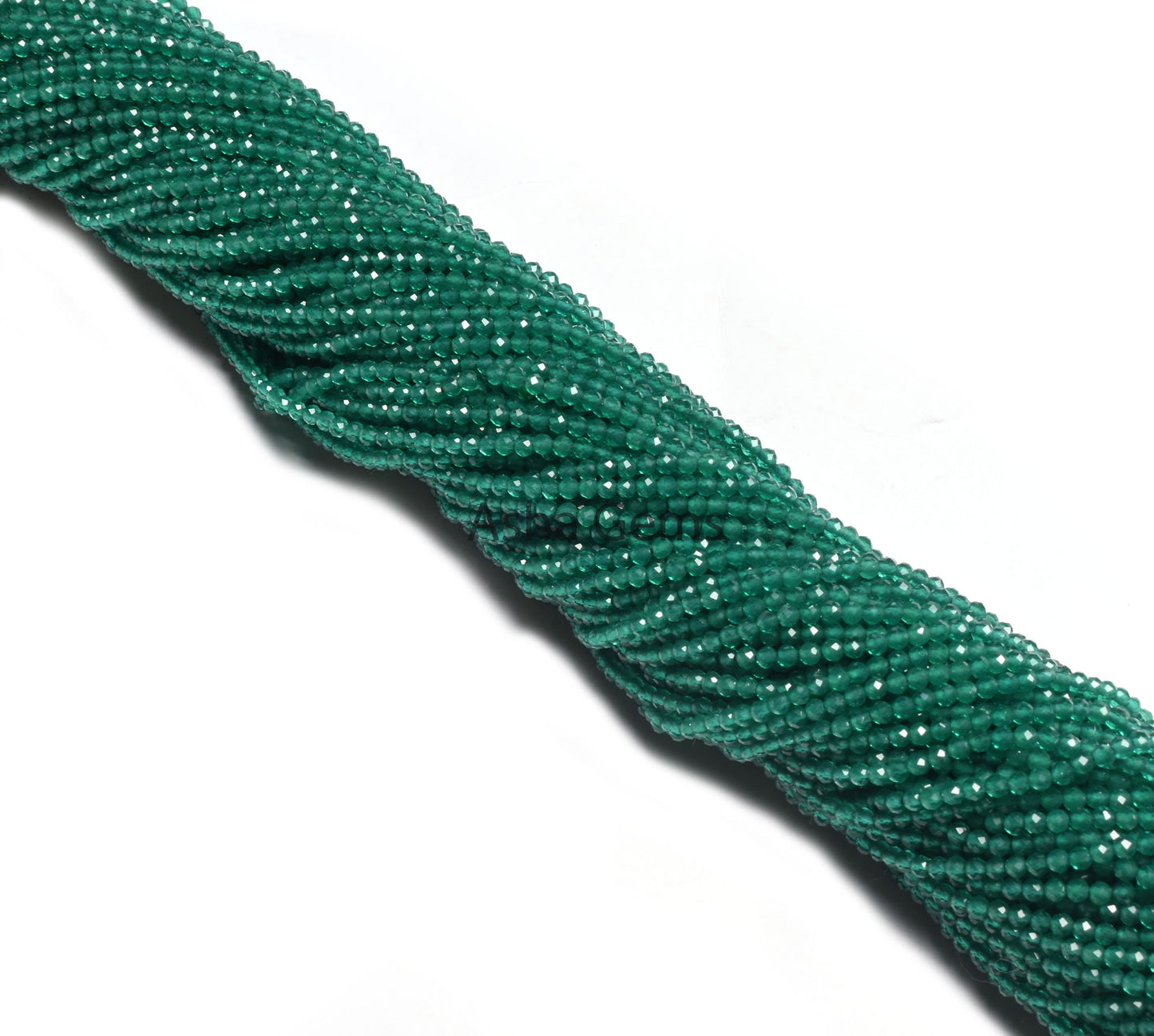 2 mm Beautiful Green Onyx Faceted Rondelle Beads, AAA Green Onyx Beads, Onyx Machine Cut Micro Faceted Beads,13" Strand Green Onyx Bead SALE