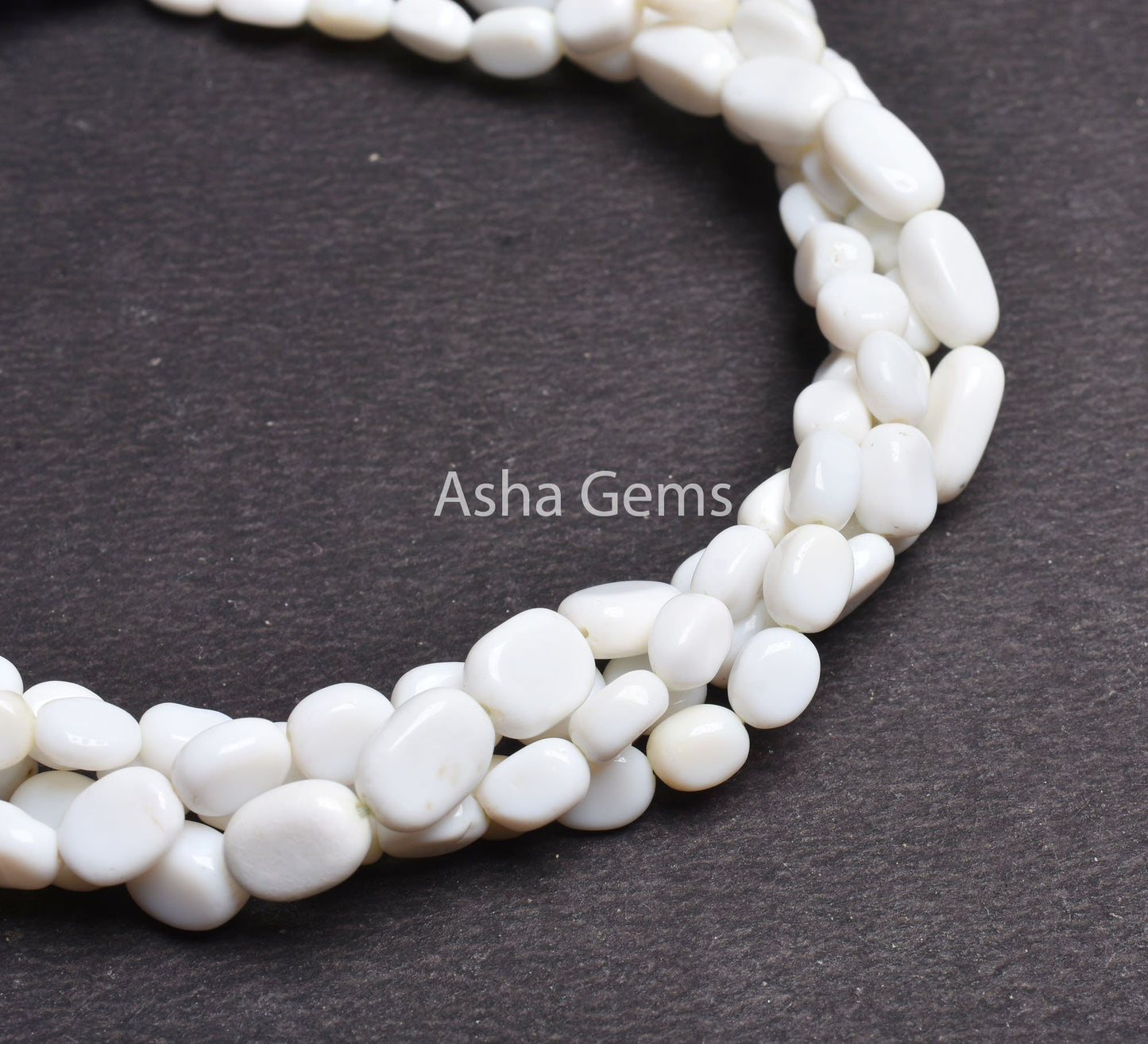 13" Strand Natural White Opal Smooth Nugget Shape Beads, White Gemstone Loose Beads, Opal Nuggets Smooth Tumble Beads, Jewelry Making,SALE