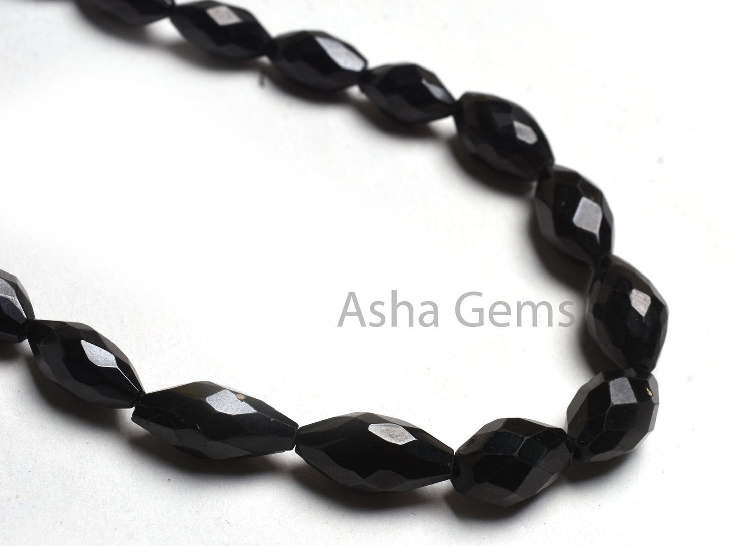 Natural Black Spinal Faceted Barrell Shape Beads,8" Spinal Fancy Loi Shape Gemstone Straight Drill Beads Fine Black Spinal Bead Jewelry SALE