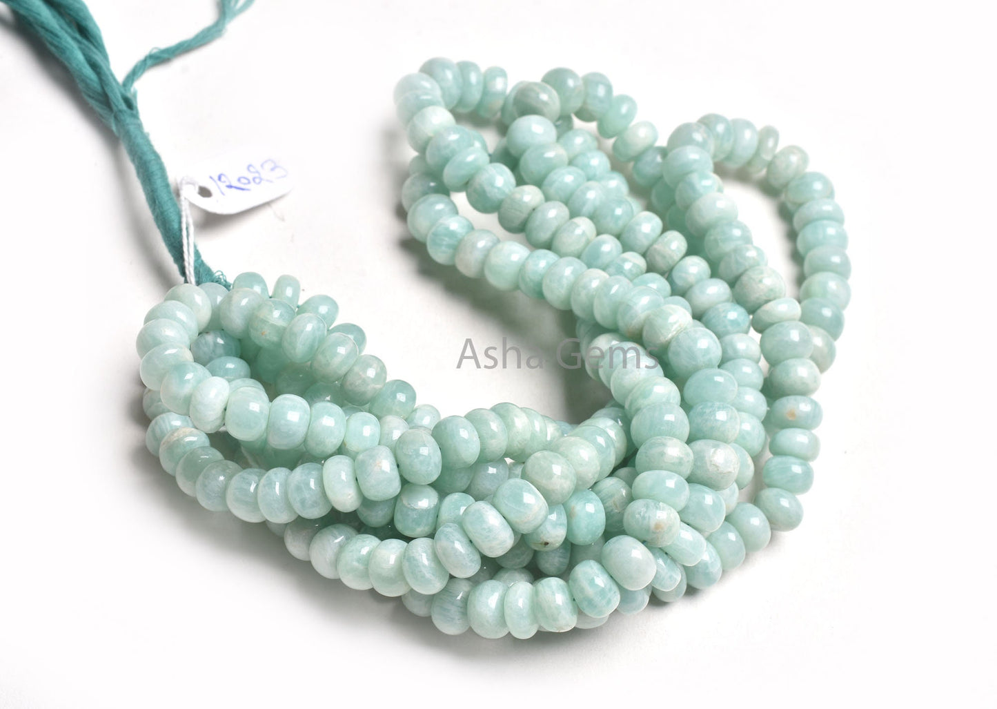 18" Strand Beautiful Amazonite Smooth Rondelle Shape Beads,9-10.5 mm Natural Blue Amazonite Plain Handmade Gemstone amazonite Beads Jewelry