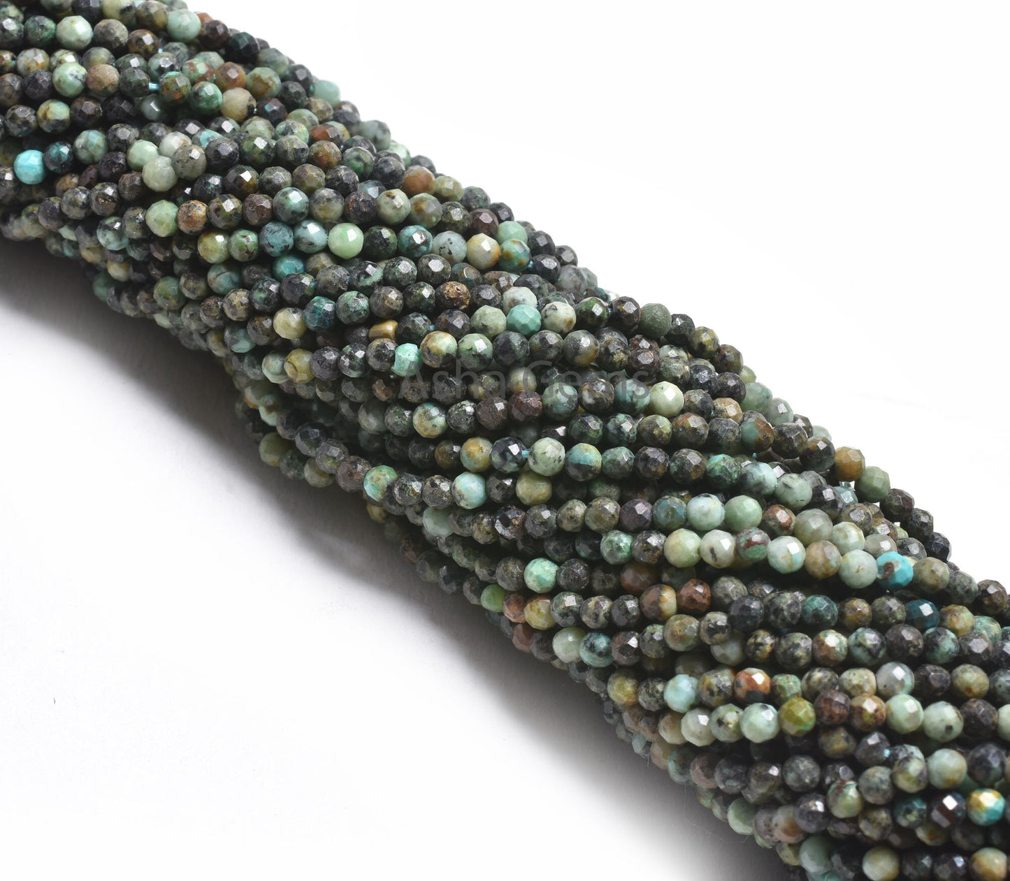 3.2mm Natural Tibetan Turquoise Faceted Roundelle Gemstone Beads, Tibetan Turquoise Machine Cut Round Ball Turquoise Micro Cut Beads Jewelry