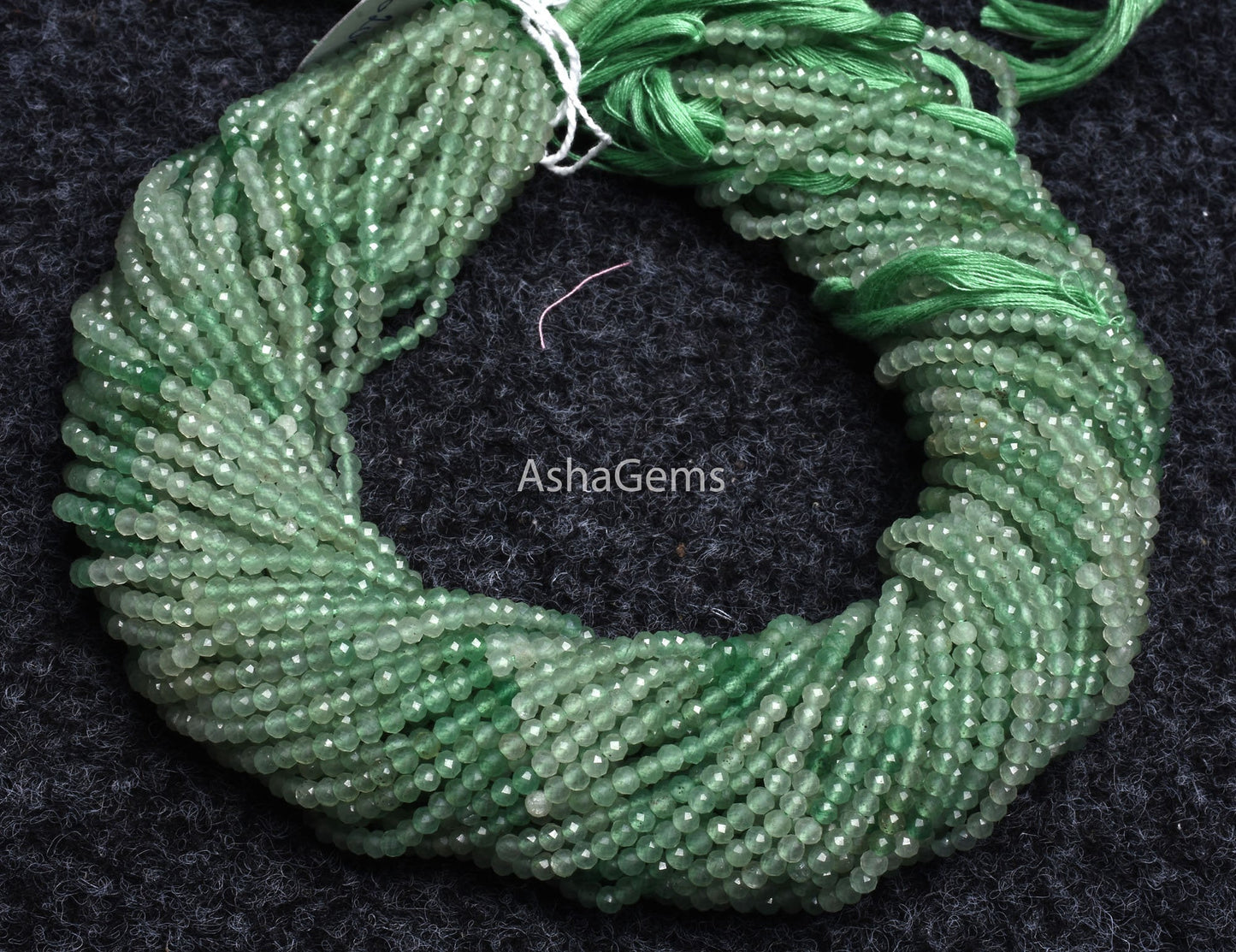 3 mm Genuine Aventurine Rondelle Faceted Gemstone Beads, Shaded Green aventurine Micro faceted machine Cut Beads AAA Quality aventurine Bead