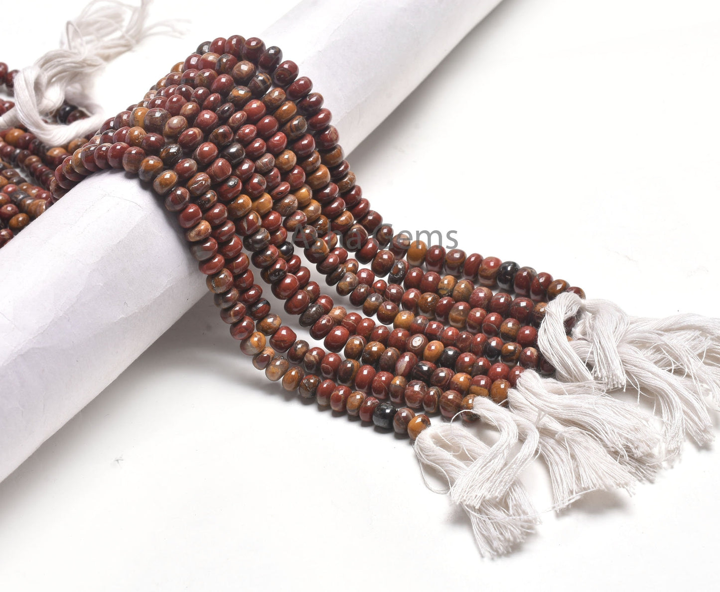Fine Picture Jasper Smooth Rondelle Shape Beads,13" Strand Natural Jasper Plain Handmade Roundelle Gestone Loose Beads, Jasper Beads Jewelry