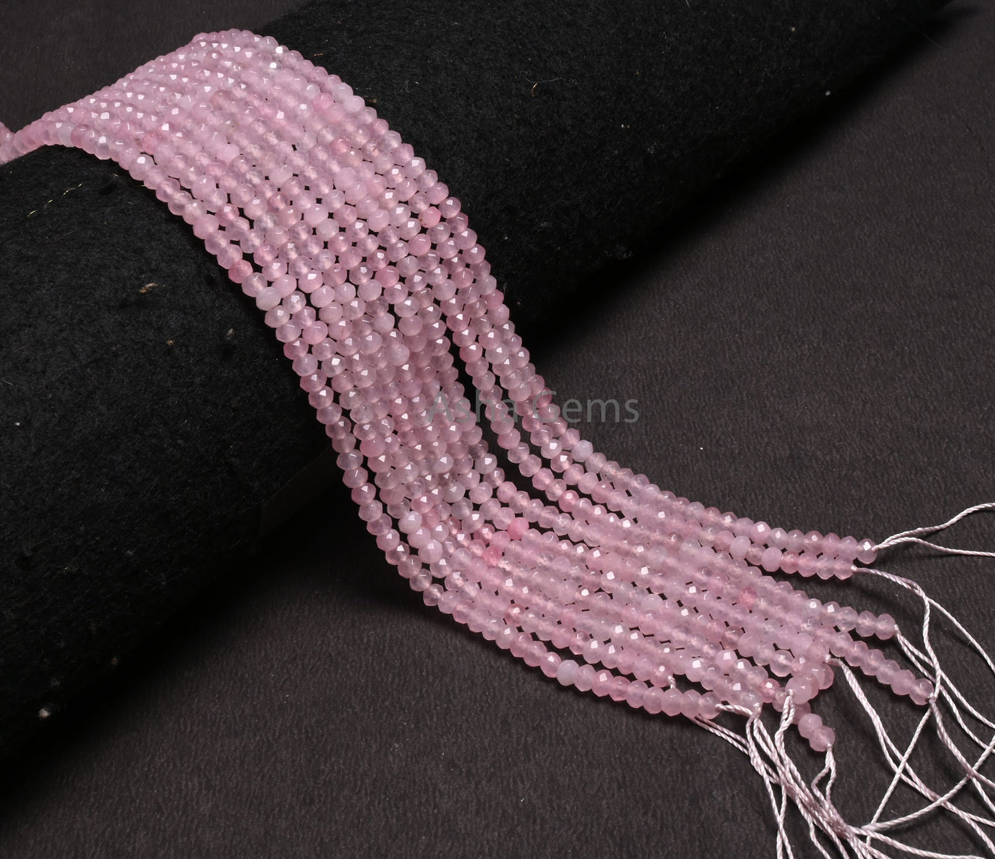 4.5 mm Rose Pink Jade Quartz faceted Rondelle Shape Gemstone Loose Beads,13.5 inch Fine Pink Jade Quartz machine cut Bead Jewelry Craft SALE