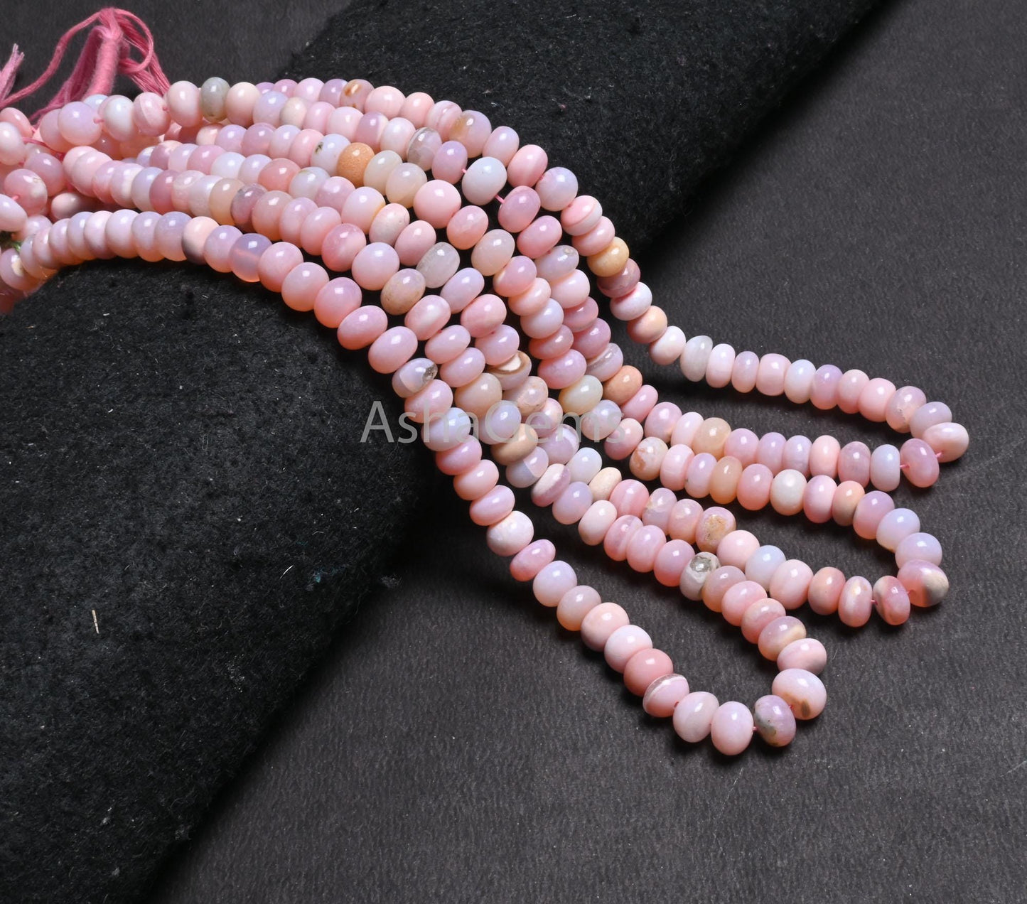 Beautiful Pink Opal Smooth Rondelle Shape Beads, Fine Shaded Pink Opal Plain Handmade Gemstone Loose Bead Pink Opal Bead jewelry making SALE