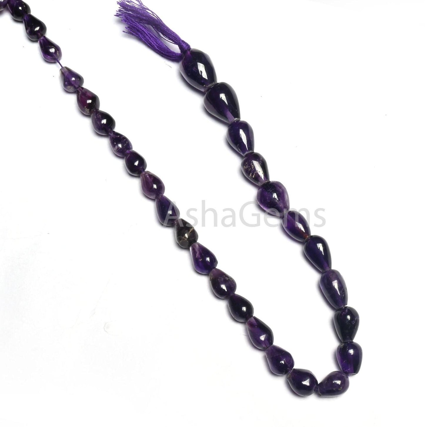 Beautiful Purple Amethyst smooth Drops Shape gemstone Beads,12" Natural African Amethyst Straight Drill Teardrop Handmade Beads Jewelry SALE