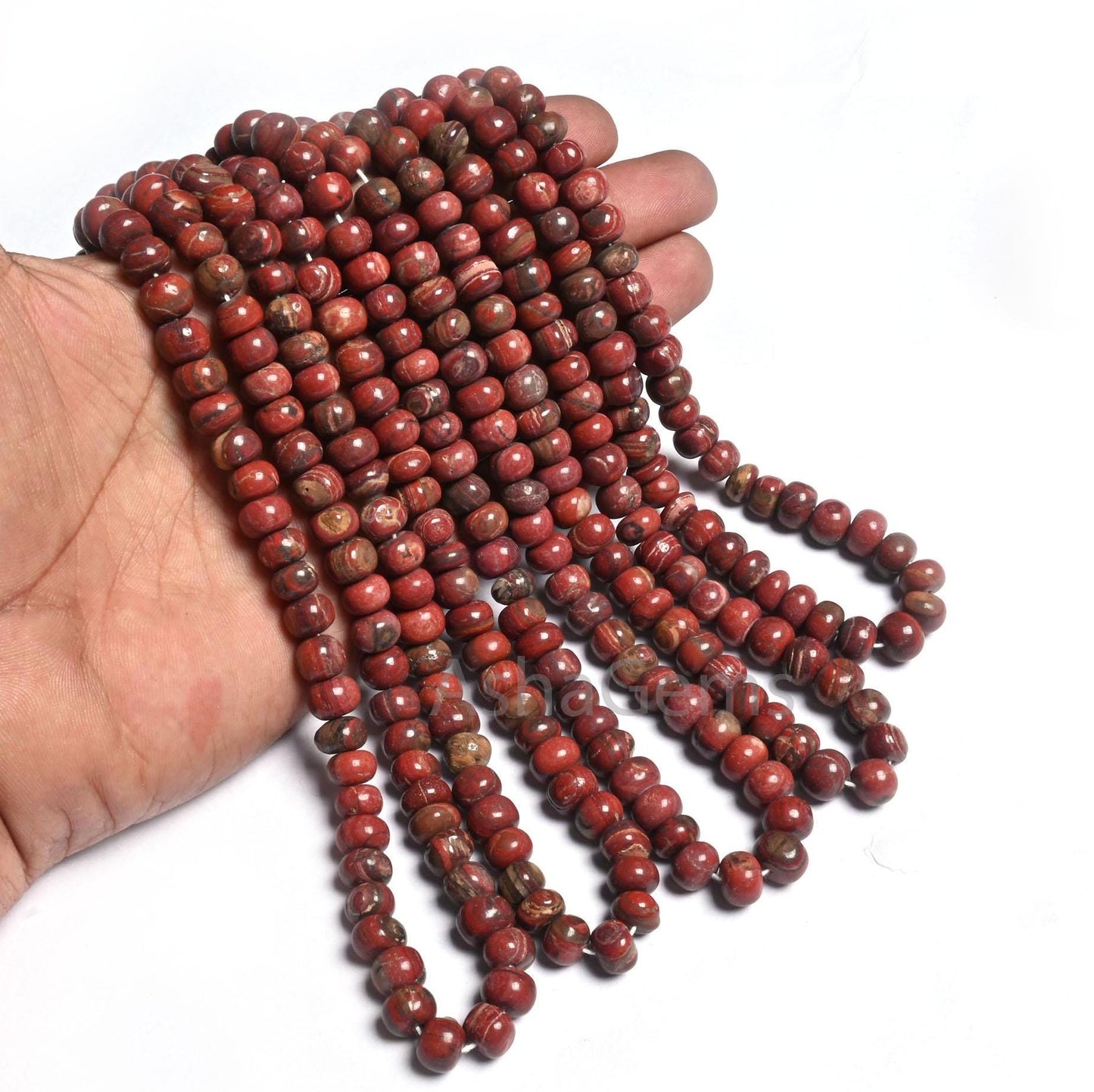Natural Red Jasper Smooth Rondelle Shape Gemstone Beads,8-9 mm Fine Blood jasper Plain Handmade Beads, Shaded jasper Beads Necklace Jewelry