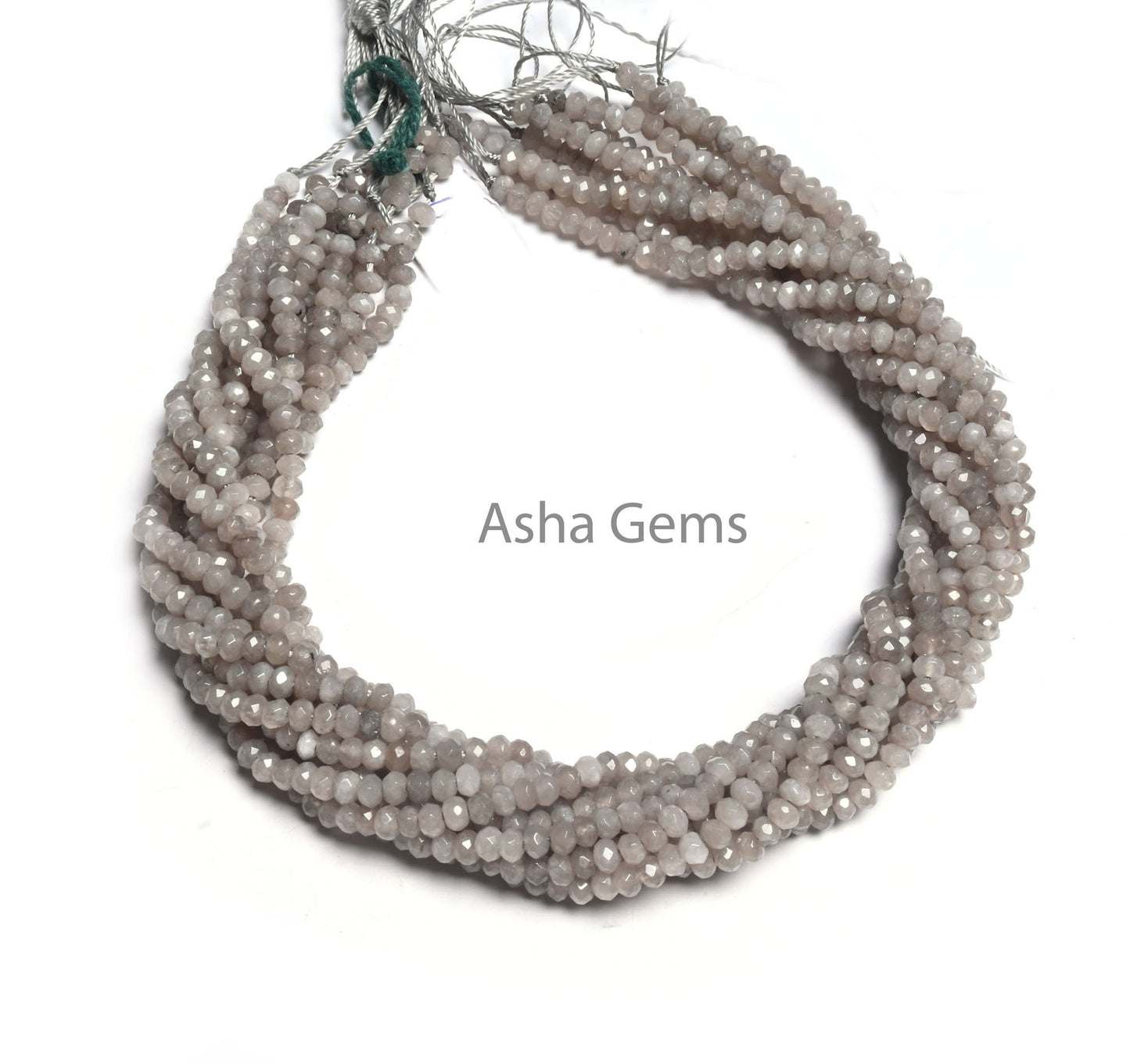 Beautiful Grey Jade Quartz Faceted Gemstone Loose Beads,13.5" Strand Grey Jade Machine Cut Rondelle Bead,4.5 mm Beautiful Jade Beads Jewelry