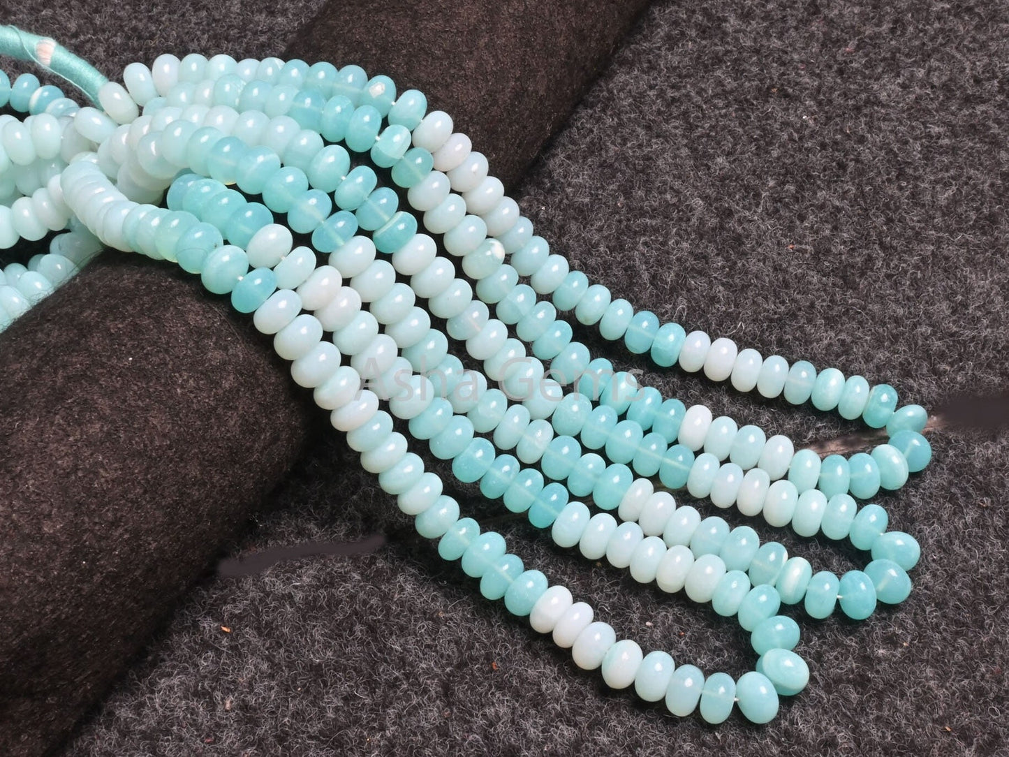 AAA Quality Sky Blue Peru Opal Rondelle Shape Smooth Beads, Beautiful Peruvian Opal Shaded Smooth Gemstone Bead Necklace jewelry Making SALE