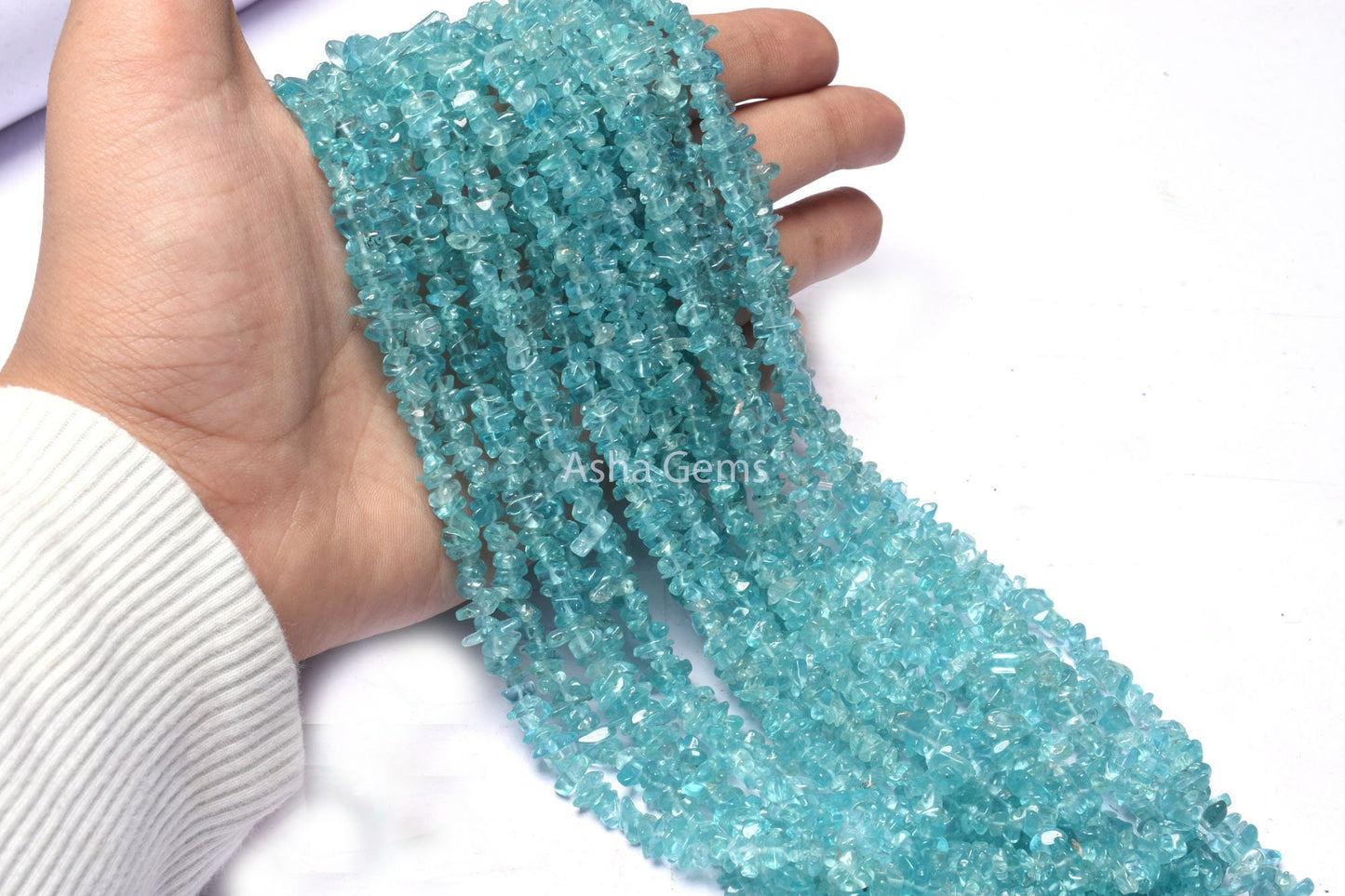 AAA Quality Apatite smooth Uncut Chip Beads Gemstone, 34"strand natural sky Blue Apatite raw Rough Beads, blue Apatite Beads Jewelry SALE