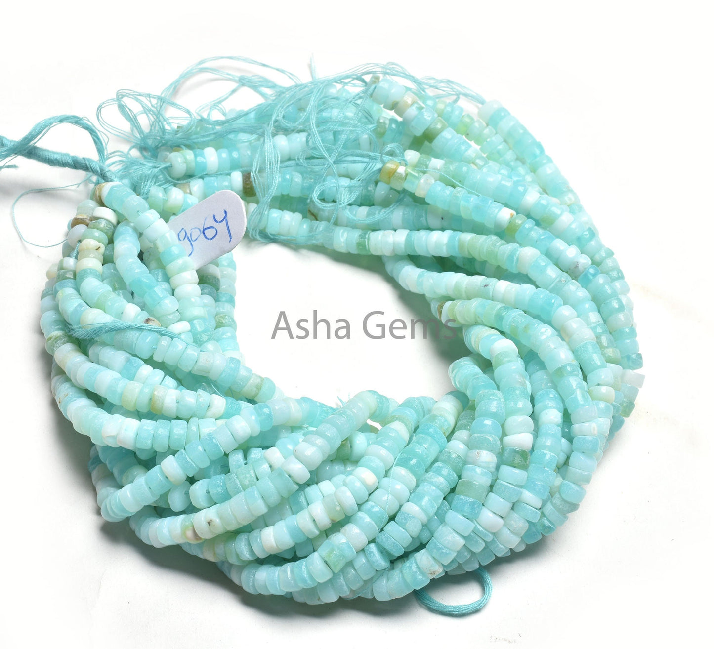 Peru Blue Opal Smooth Tyre Shape Beads,6mm Peru Boulder Opal Plain Beads,12.5" Sky Blue Opal wheel Shape Beads, Opal Bead Jewelry Craft SALE
